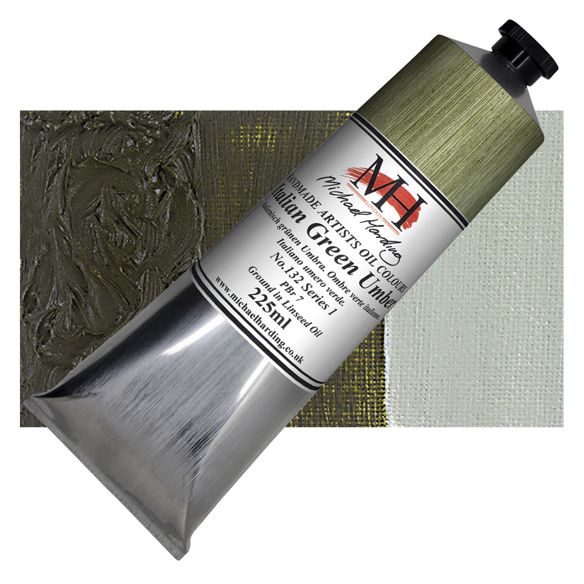 Michael Harding Artists Oil Color - Italian Green Umber, 225 ml tube