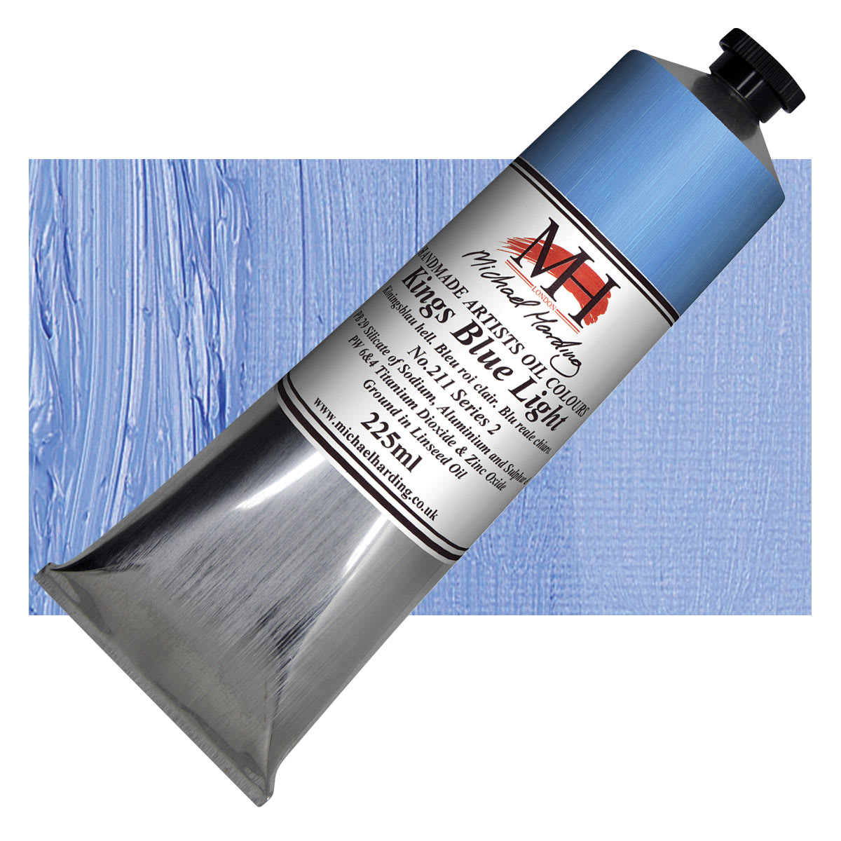 Michael Harding Artists Oil Color - Kings Blue Light, 225 ml tube
