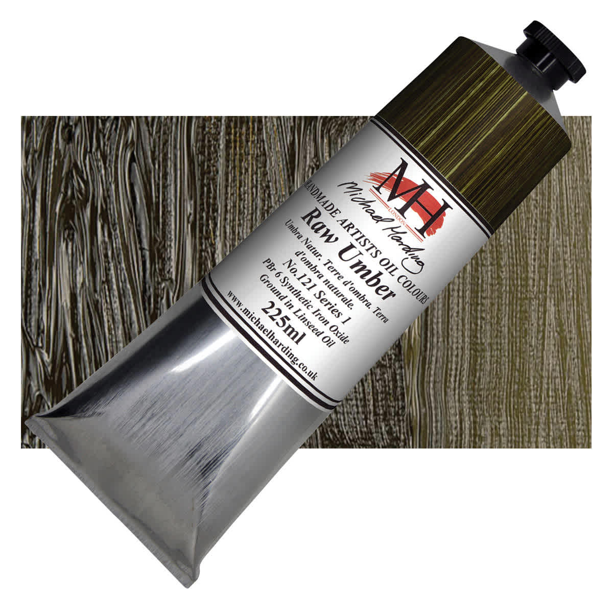 Michael Harding Artists Oil Color - Raw Umber, 225 ml tube