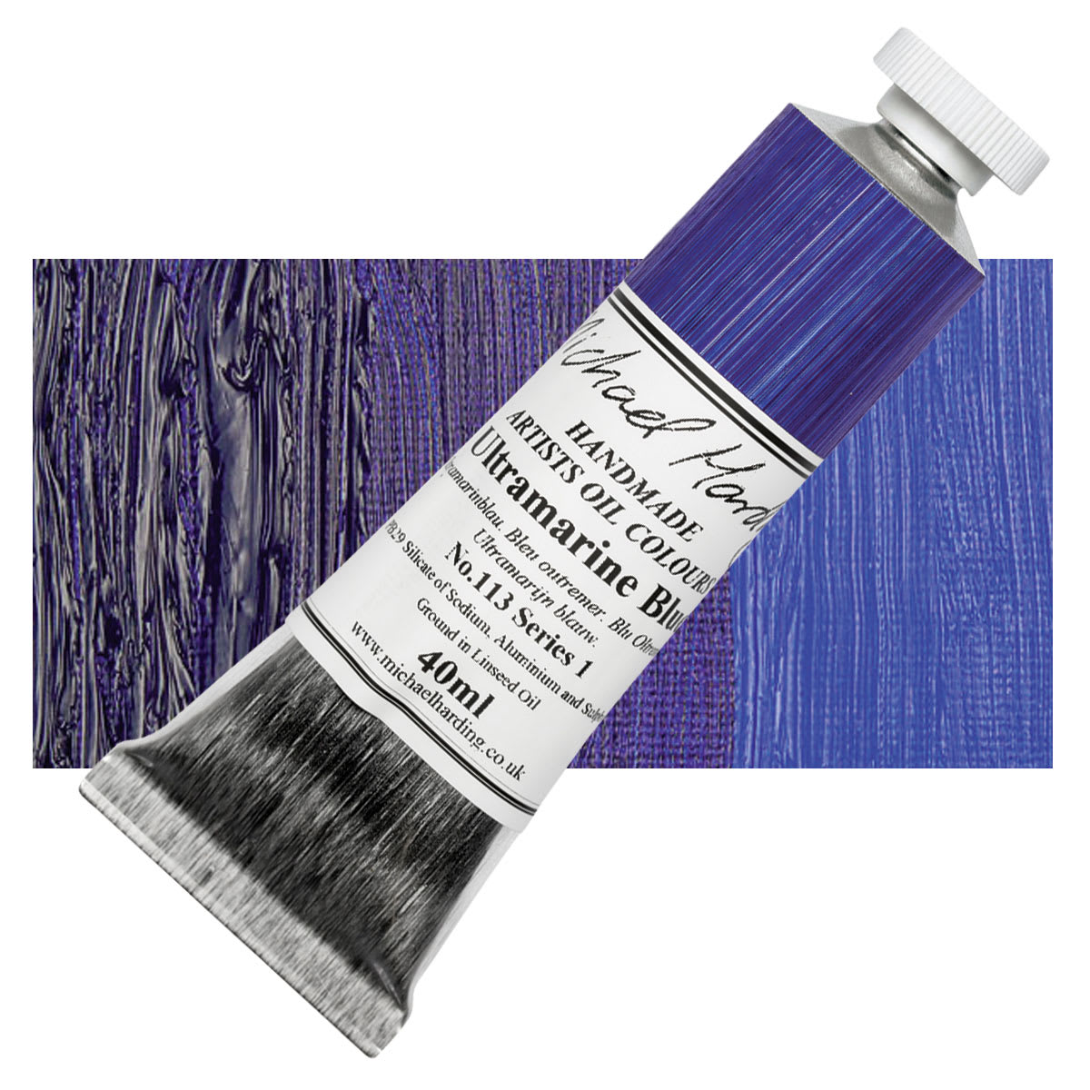 Michael Harding Artists Oil Color - Ultramarine Blue, 40 ml tube