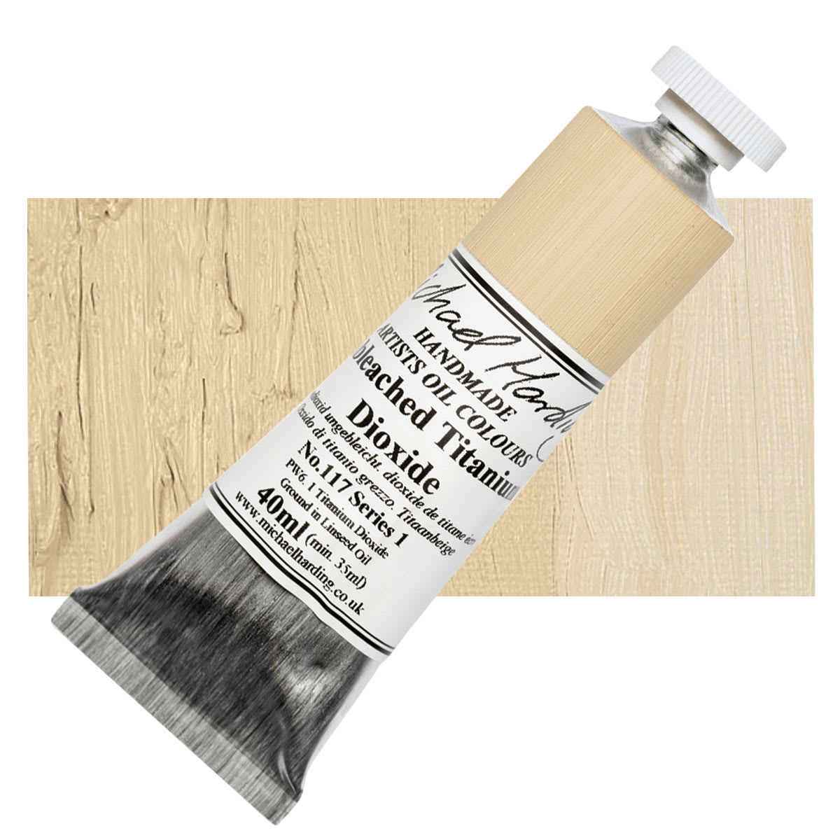 Michael Harding Artists Oil Color - Unbleached Titanium Dioxide, 40 ml tube