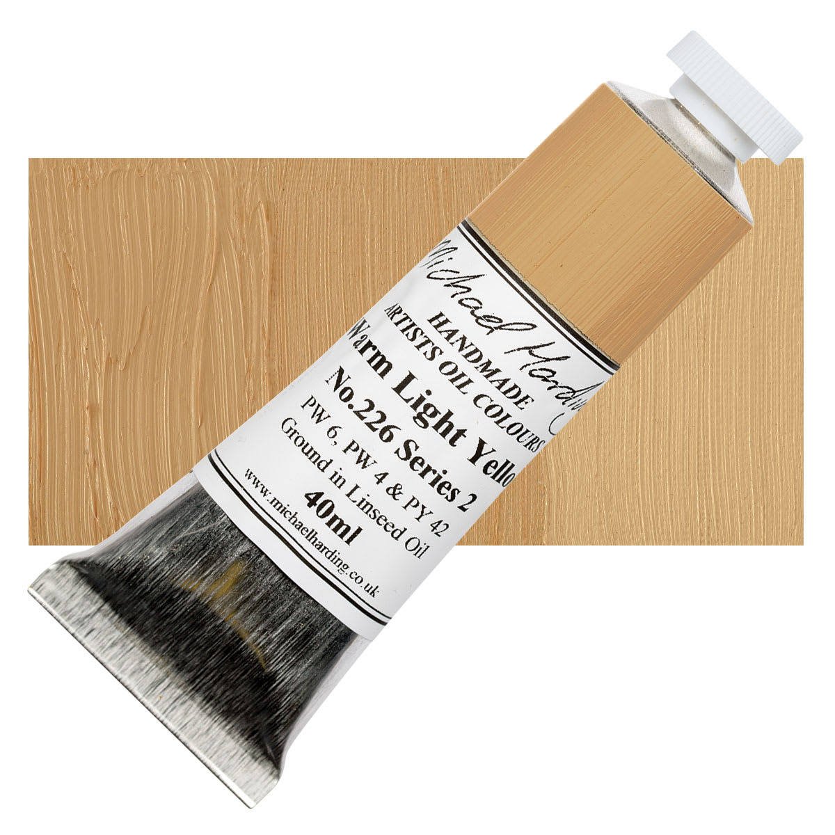 Michael Harding Artists Oil Color Warm Light Yellow, 40 ml tube