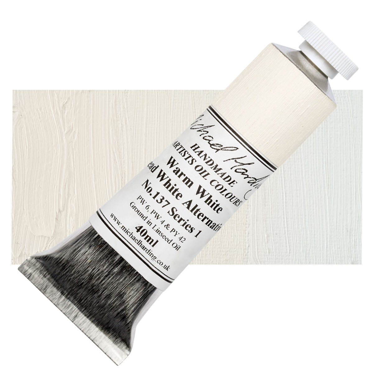 Michael Harding Artists Oil Color Warm White, 40 ml tube