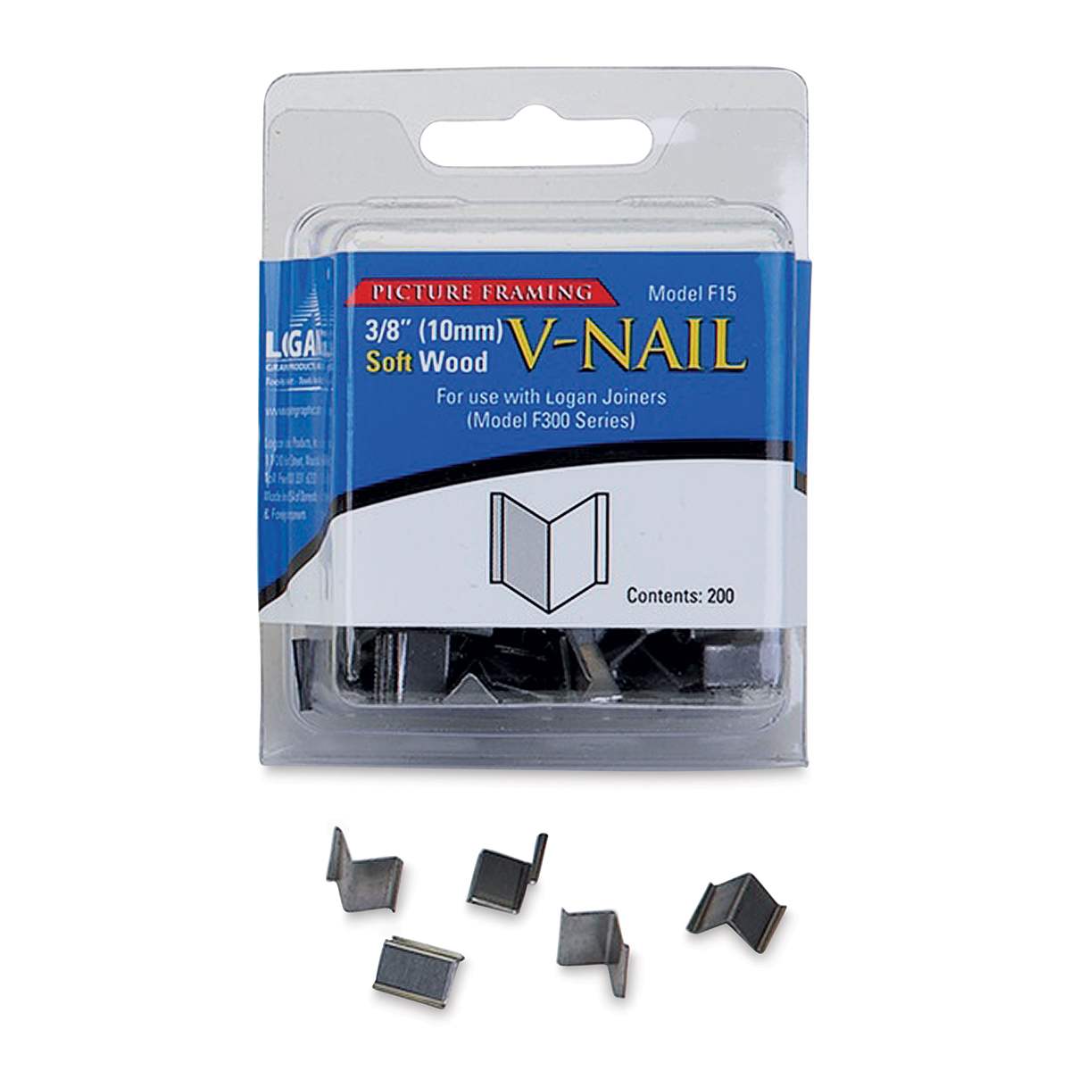 Logan Soft V Nails - 3/8", Box of 200