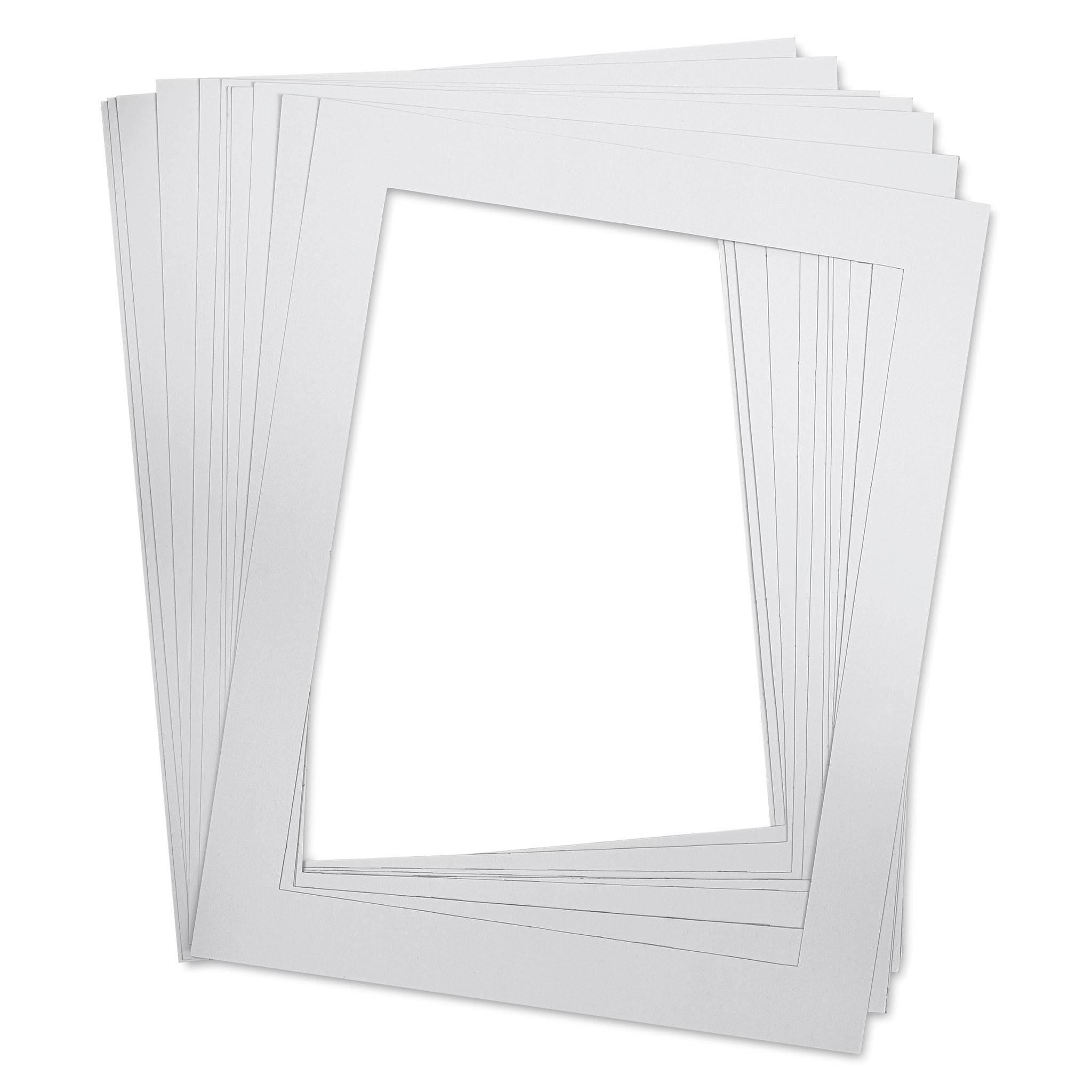 239352 Sax 6-Ply Medium-Weight Pre-Cut Mat Board Frame, 22 x 28 in., White - Pack of 12