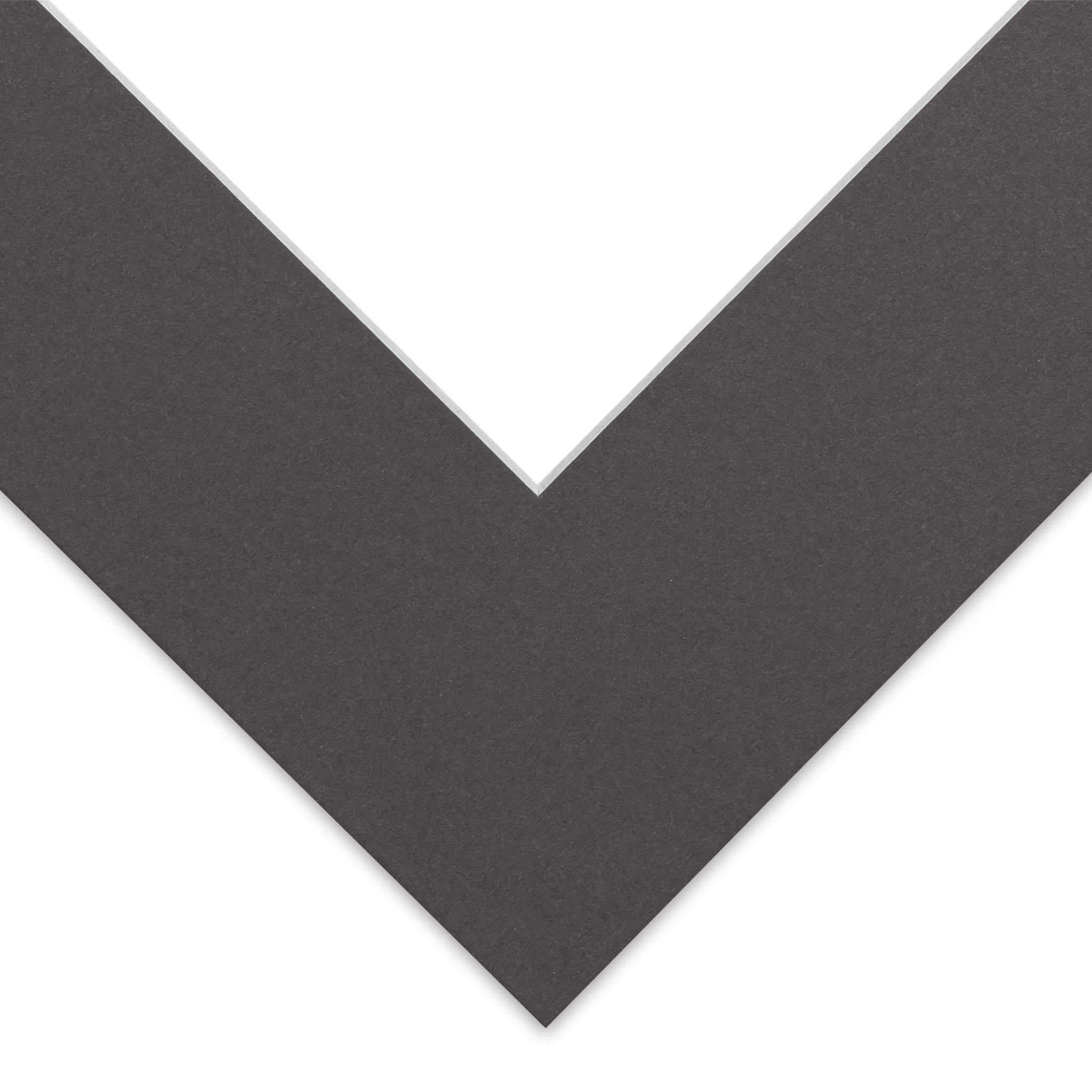 Blick Pre-Cut Mat - Cinder, 8" x 10" (3-3/4" x 5-3/4" Opening)
