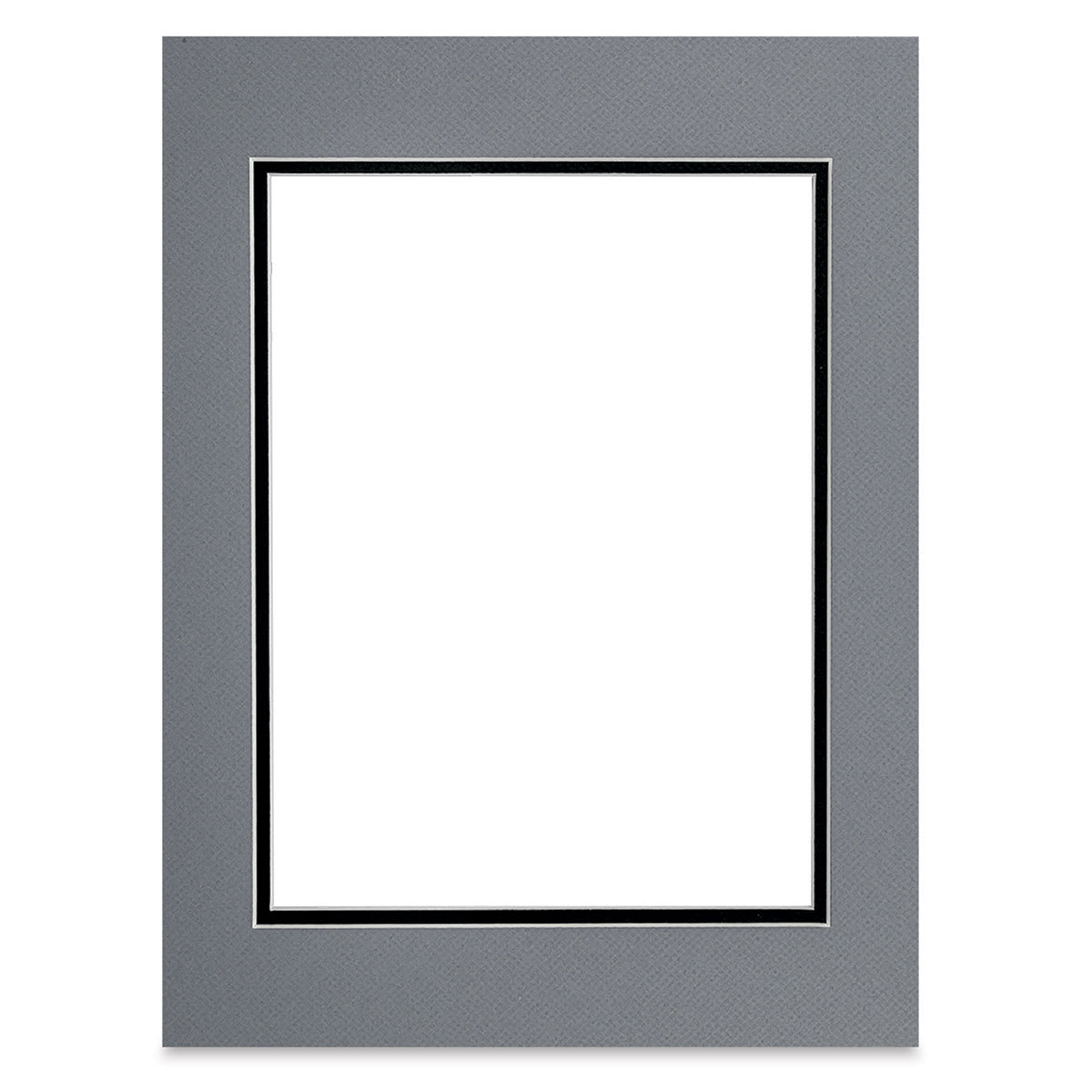 Blick Double Mat - Bar Harbor Gray / Raven Black, 12" x 16" (8-1/2" x 11-1/2" Opening)