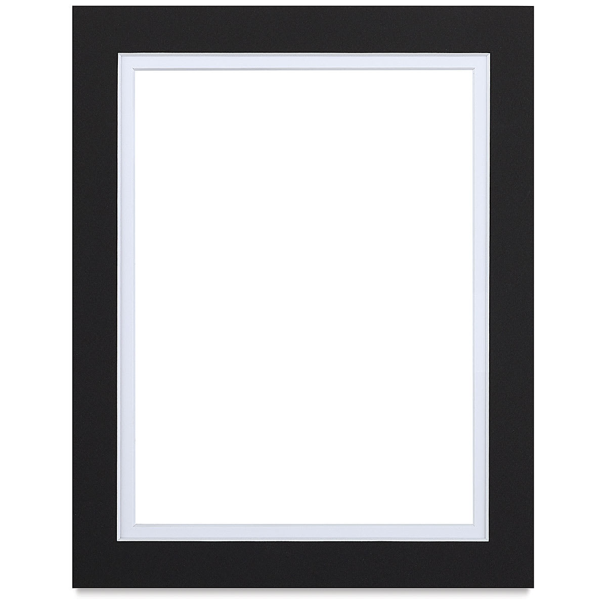 Blick Double Mat - Smooth Black/Smooth White, 8" x 10" (5" x 7" opening)