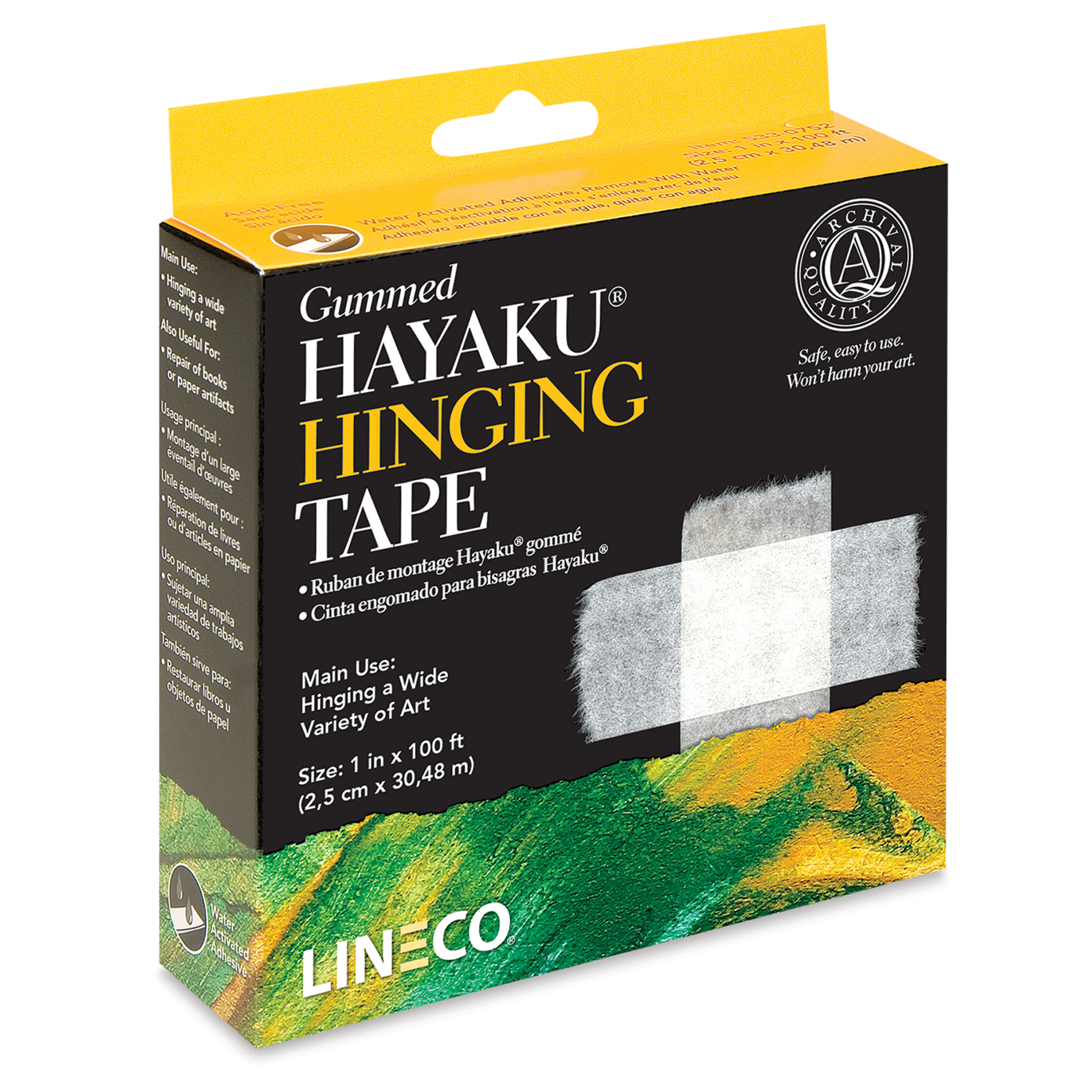 Lineco Gummed Japanese Hinging Tape - 1" x 100 ft, Roll