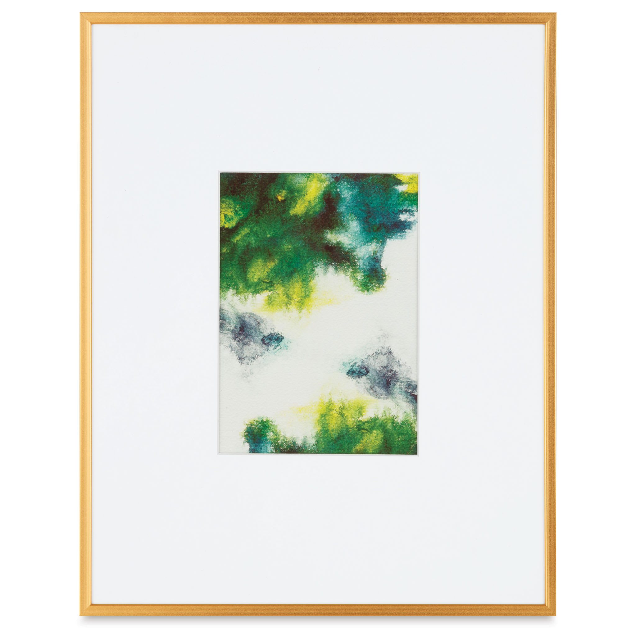 Blick Chelsea Metal Gallery Frame - Gold with White Mat, 11" x 14"