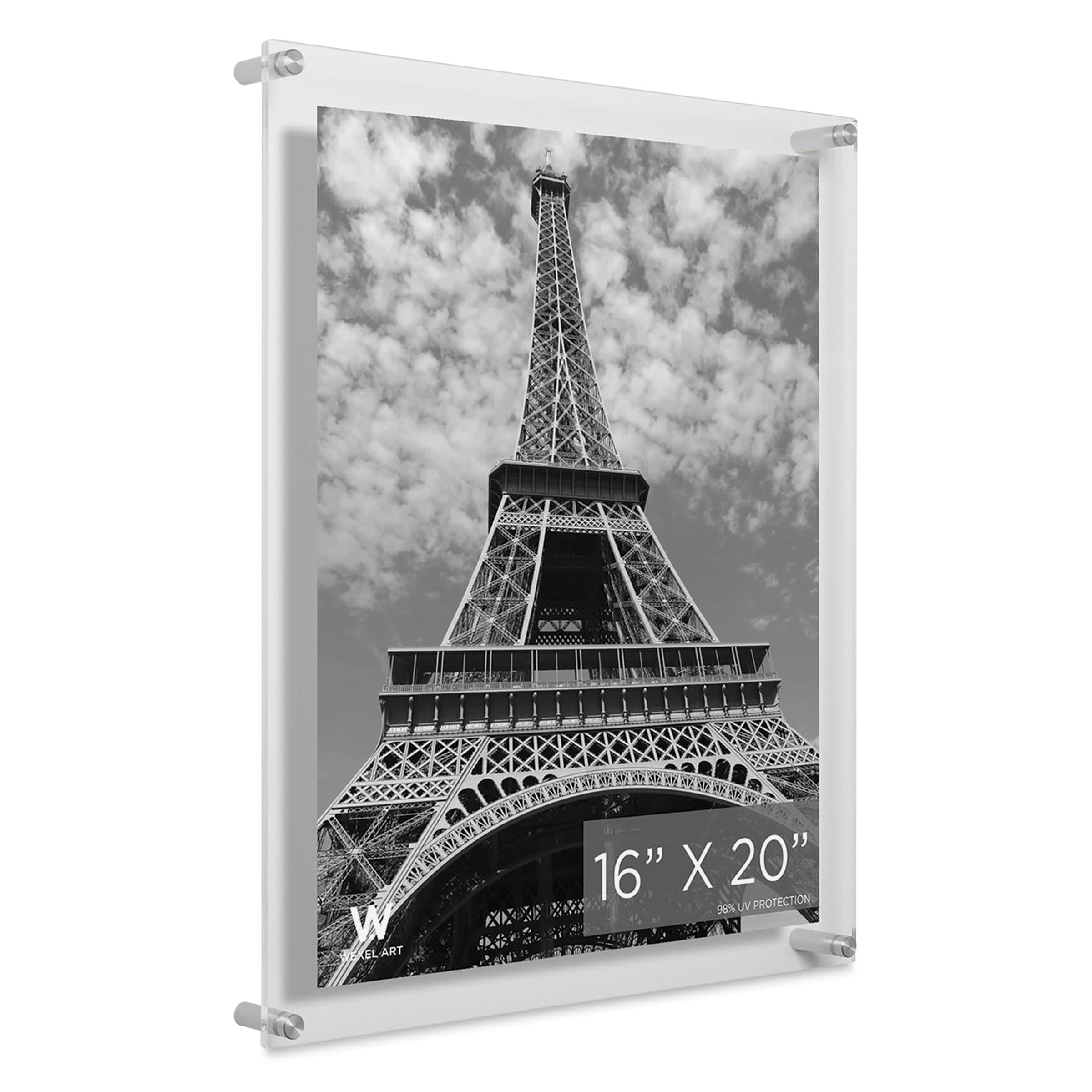 Wexel Art Mondrian 23" Double Panel Wallscape Set By Wexel Art Displays in Silver | 23" x 39"