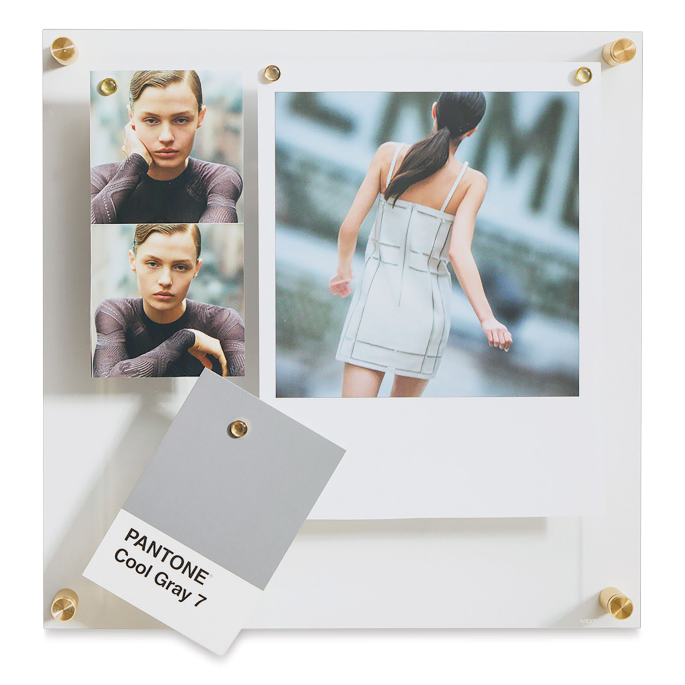 Wexel Art Easy Change Memo Board + Magnets with Gold Hardware By Wexel Art Displays | 14" x 14"