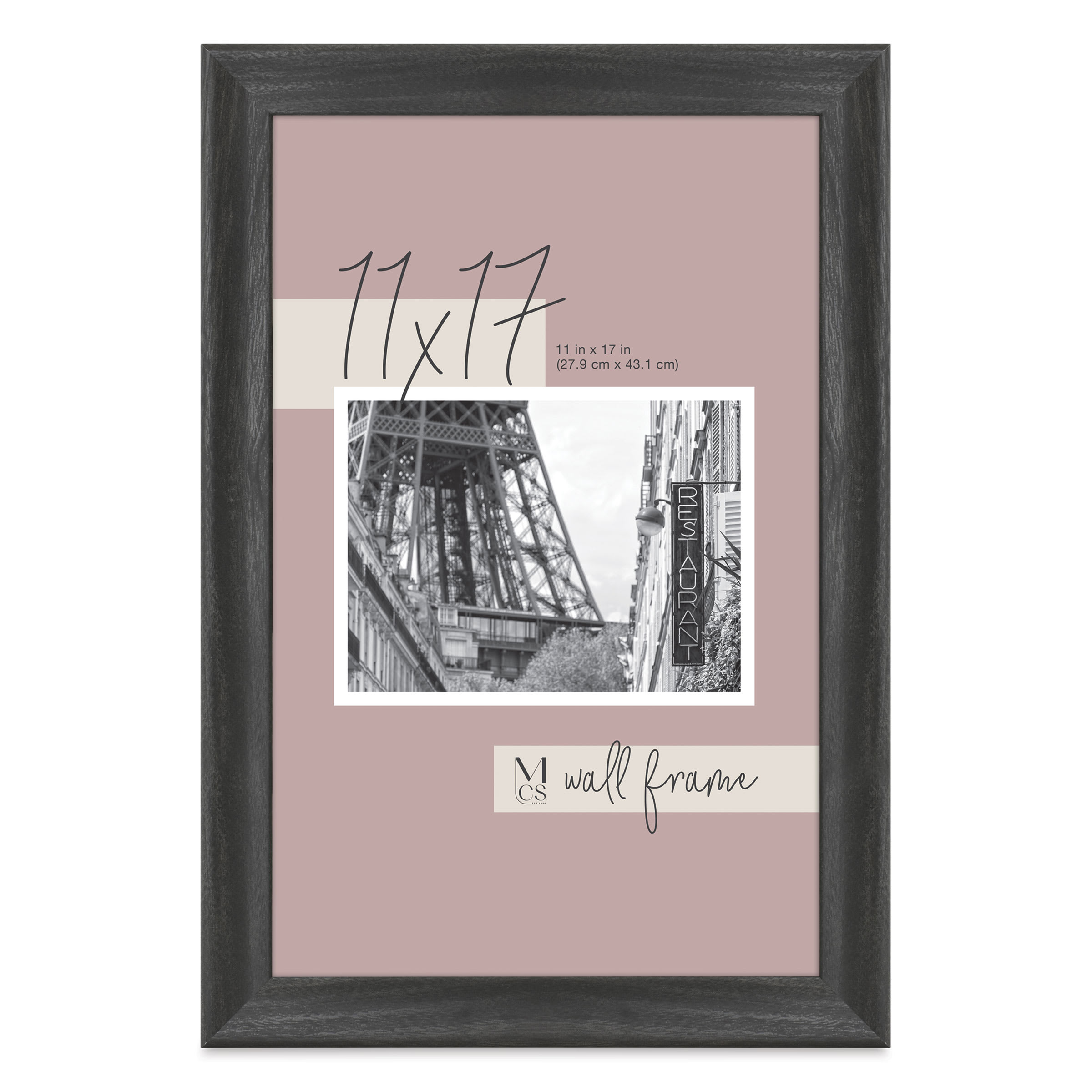 MCS Classic Edge Frame - 11" x 17", Black