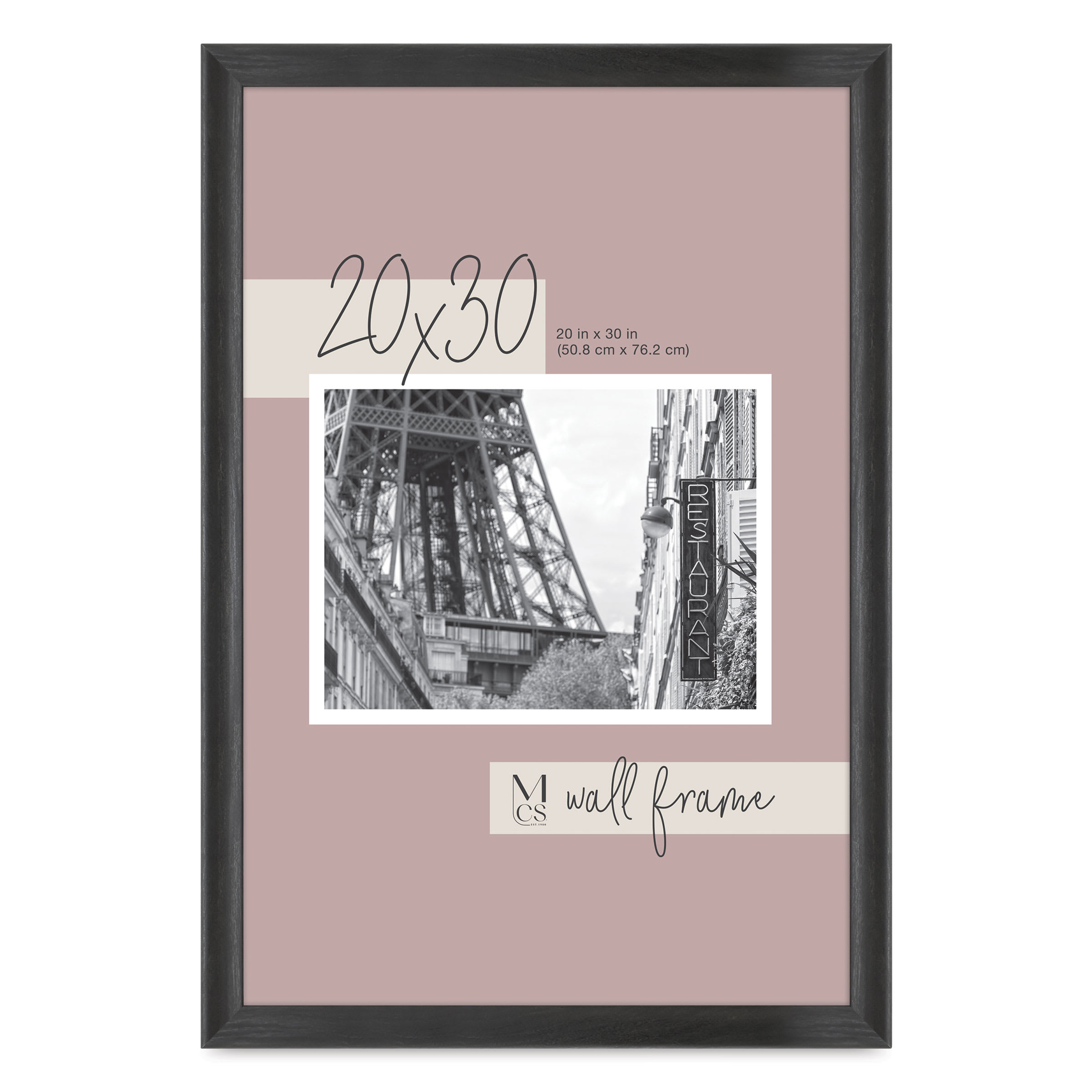 MCS Classic Edge Frame - 20" x 30", Black