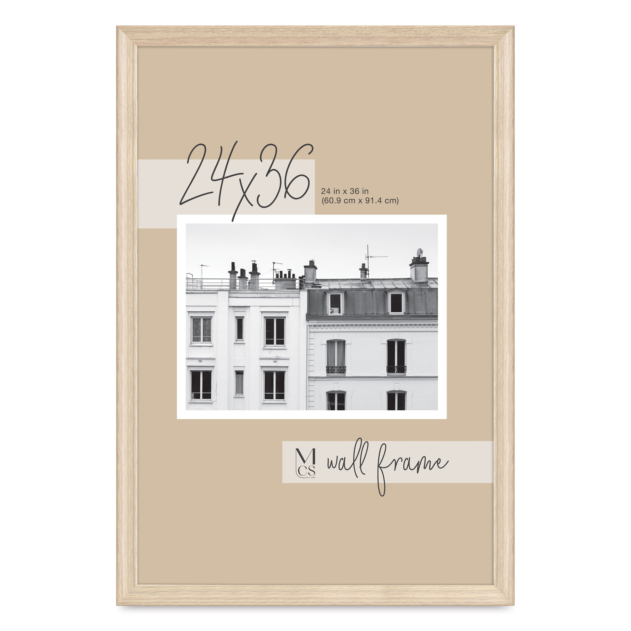 MCS Classic Edge Frame - 24" x 36", Natural