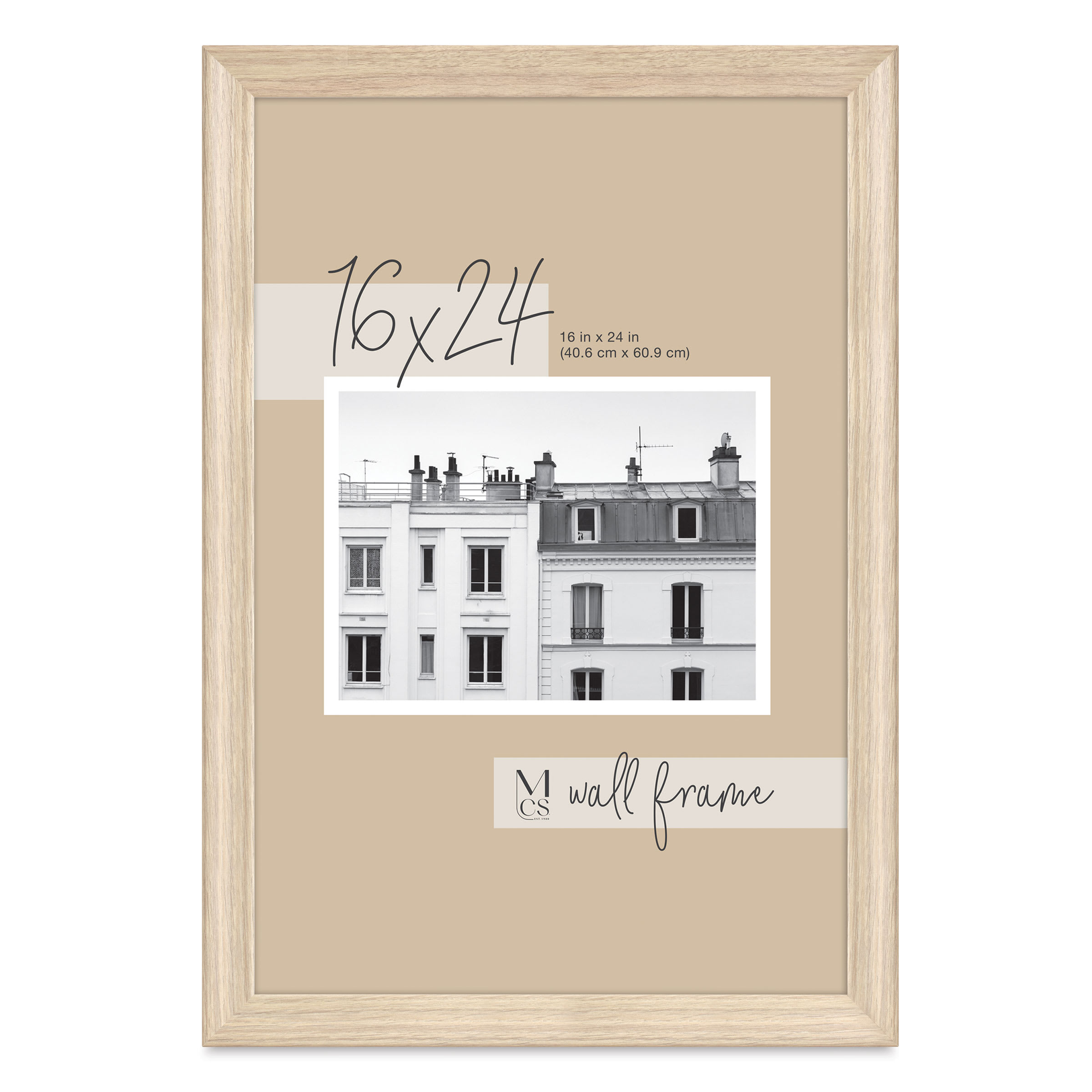MCS Classic Edge Frame - 16" x 24", Natural