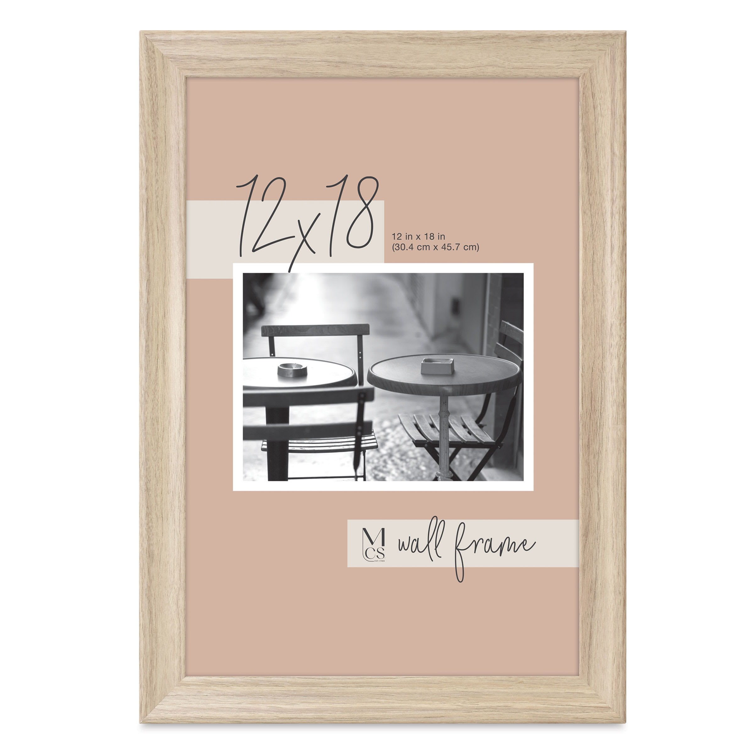 MCS Classic Edge Frame - 12" x 18", Natural