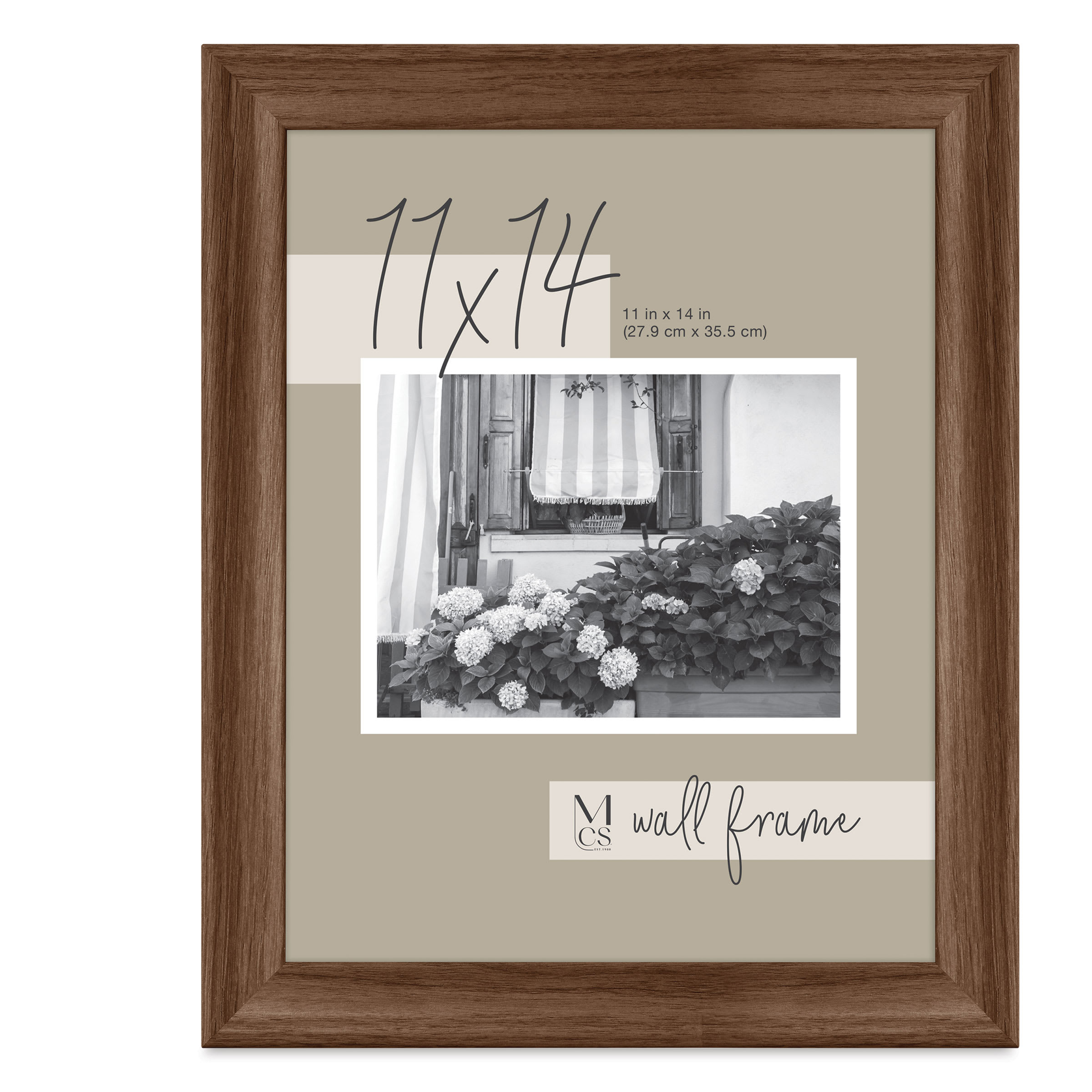 MCS Classic Edge Frame - 11" x 14" Walnut