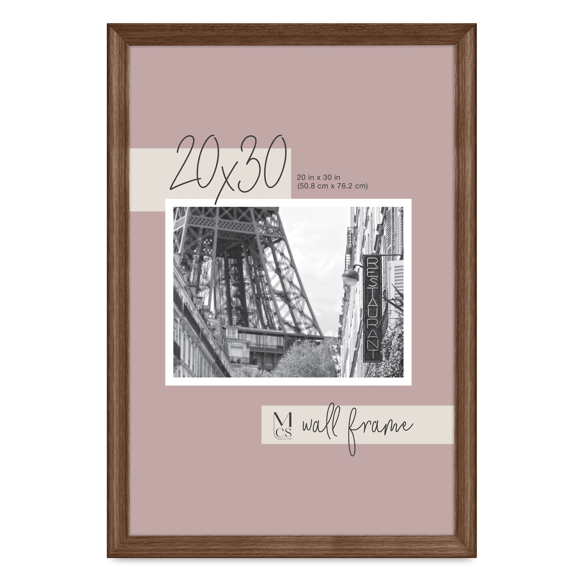 MCS Classic Edge Frame - 20" x 30" Walnut