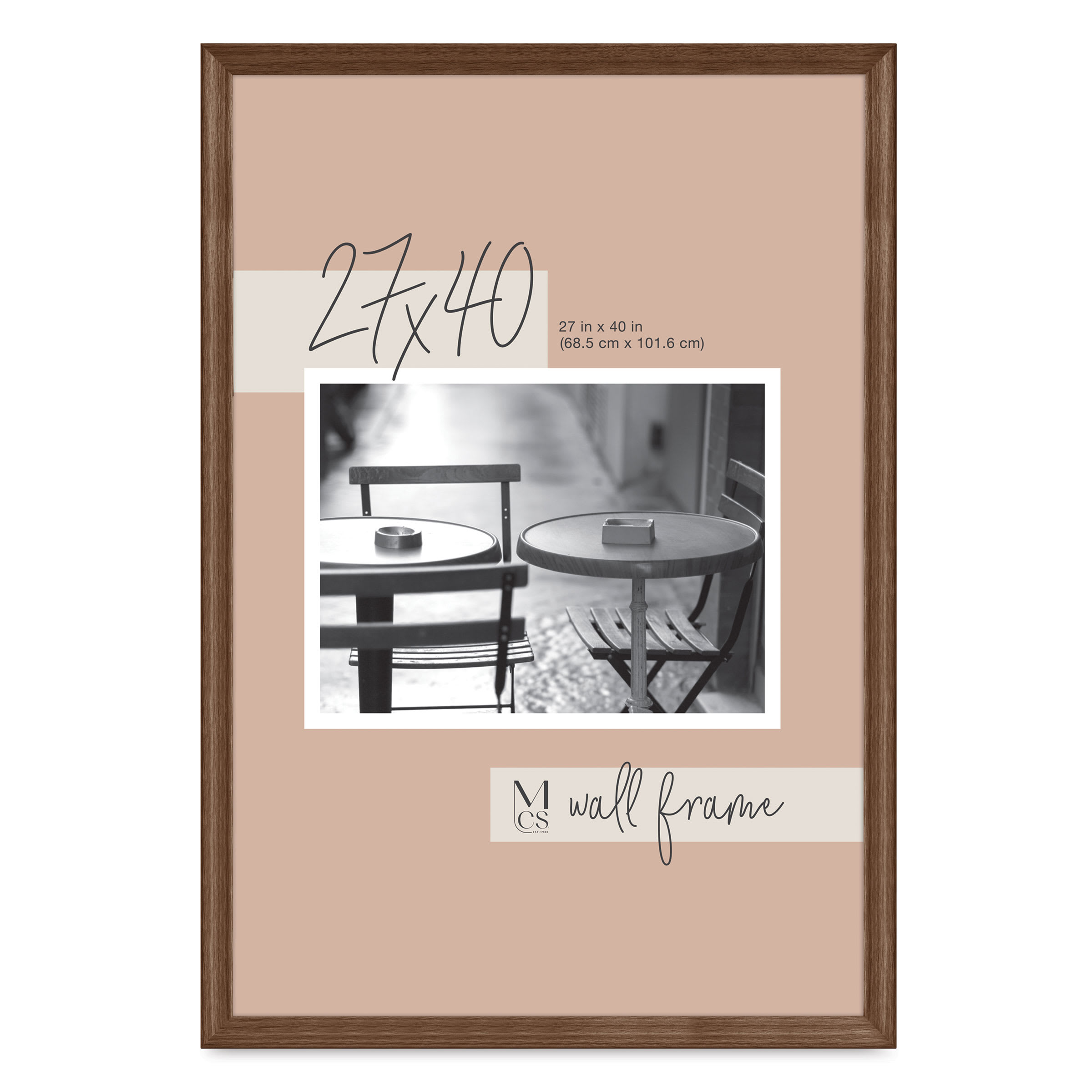 MCS Classic Edge Frame - 27" x 40" Walnut
