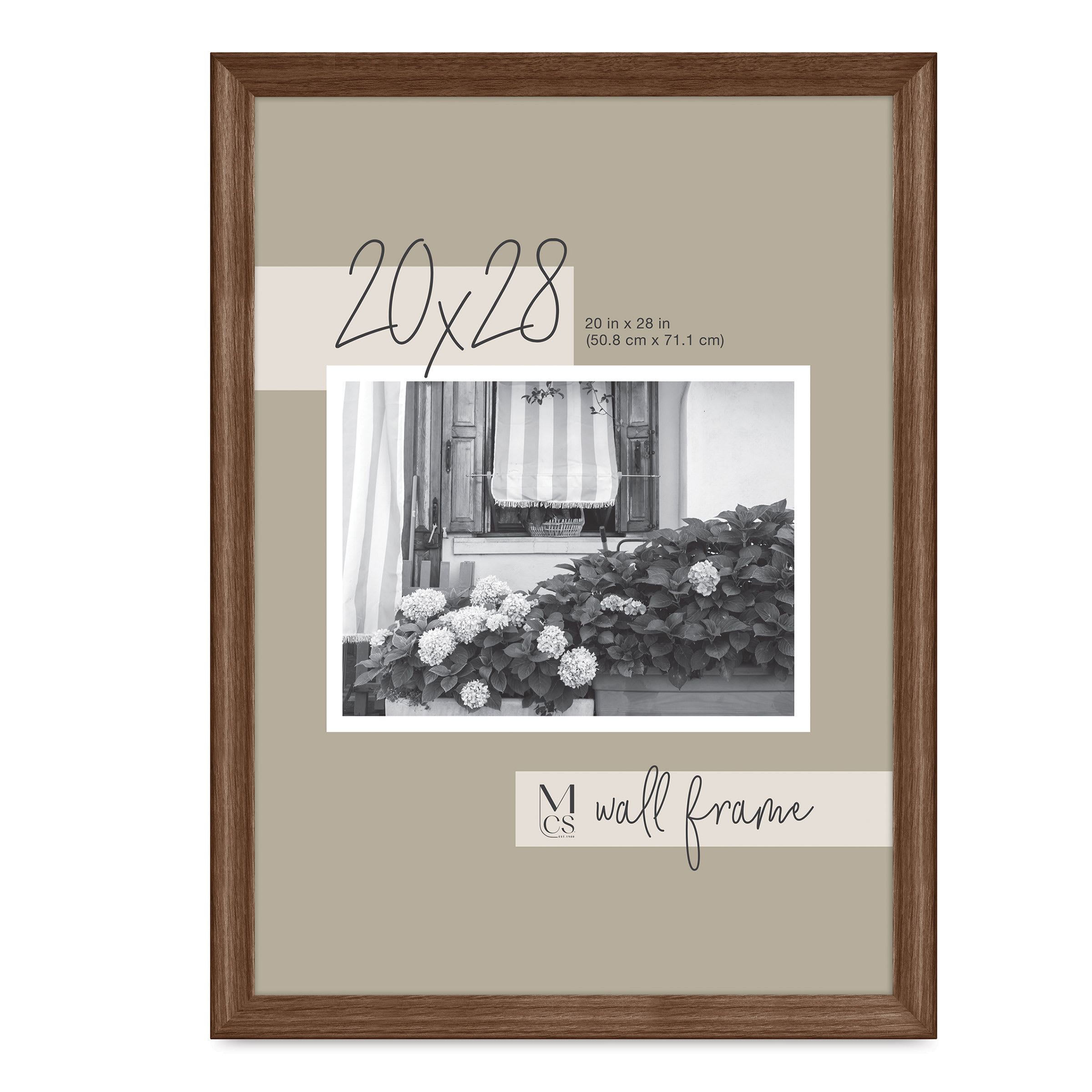 MCS Classic Edge Frame - 20" x 28" Walnut