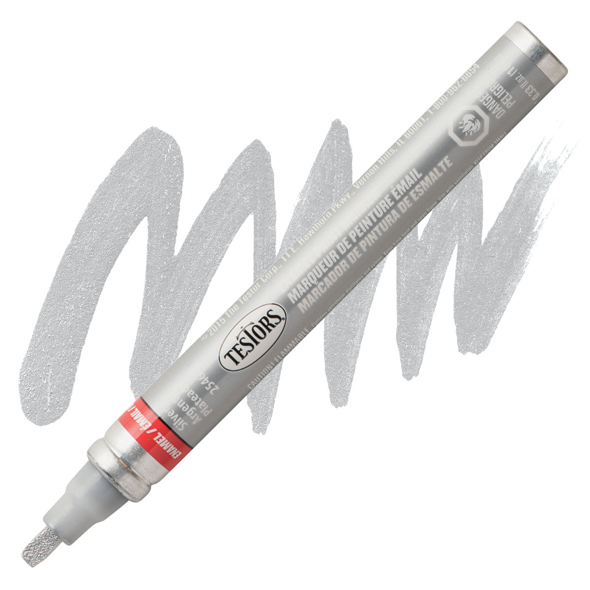 TES2546C 0.3 oz Enamel Paint Marker  Metallic Silver