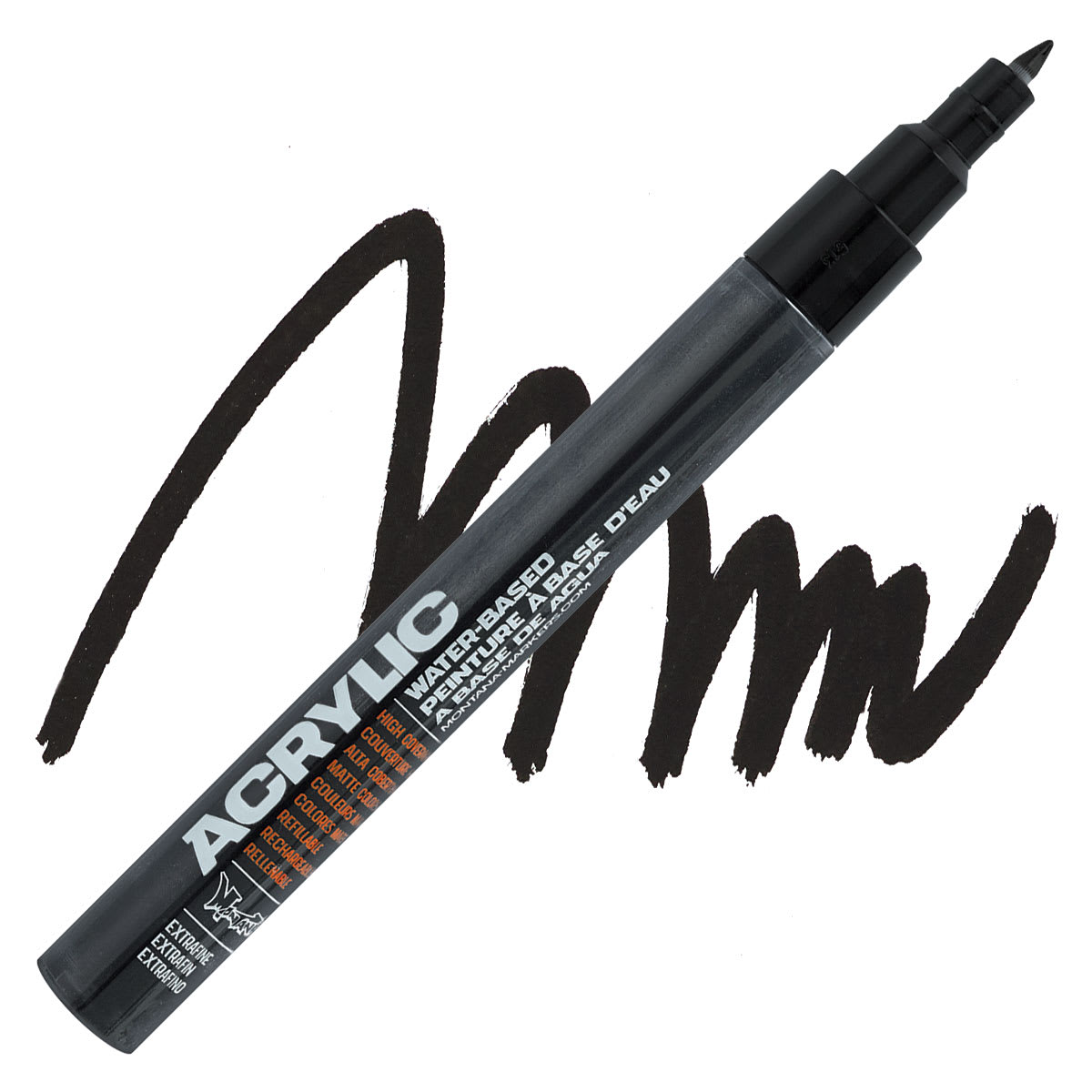 Montana Acrylic Marker - 0.7 mm Tip, Shock Black