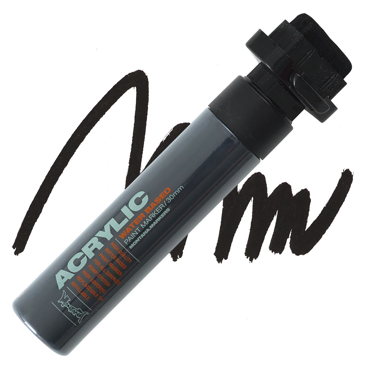 Montana Acrylic Marker - 30 mm Tip, Shock Black