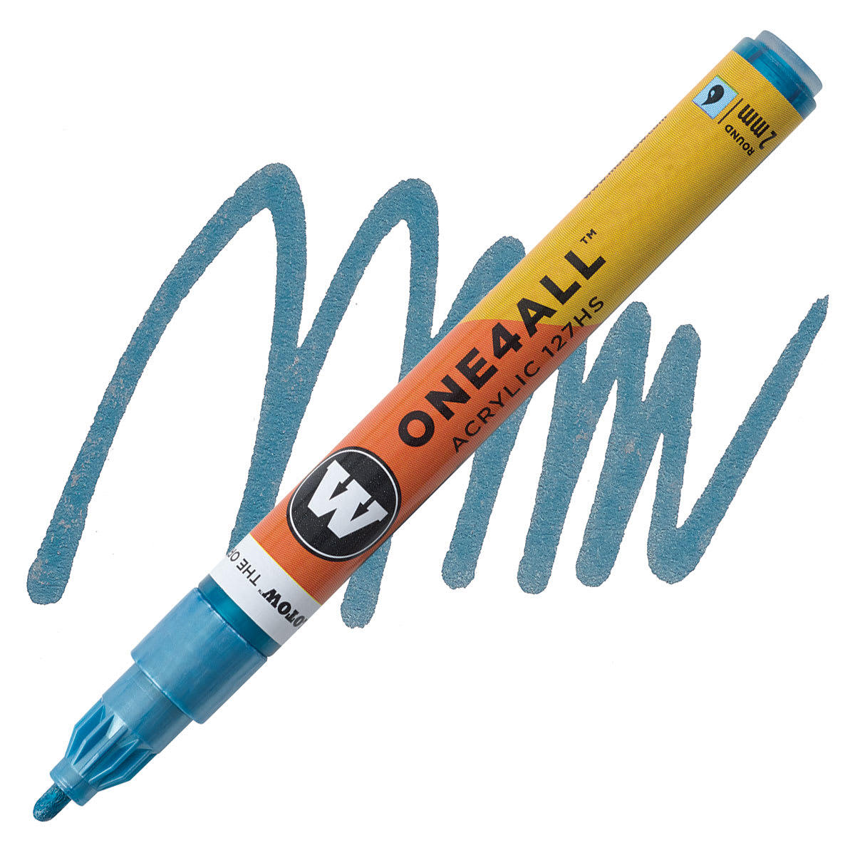 Molotow One4All Acrylic Marker - 2 mm Tip, Metallic Blue, Bullet Tip