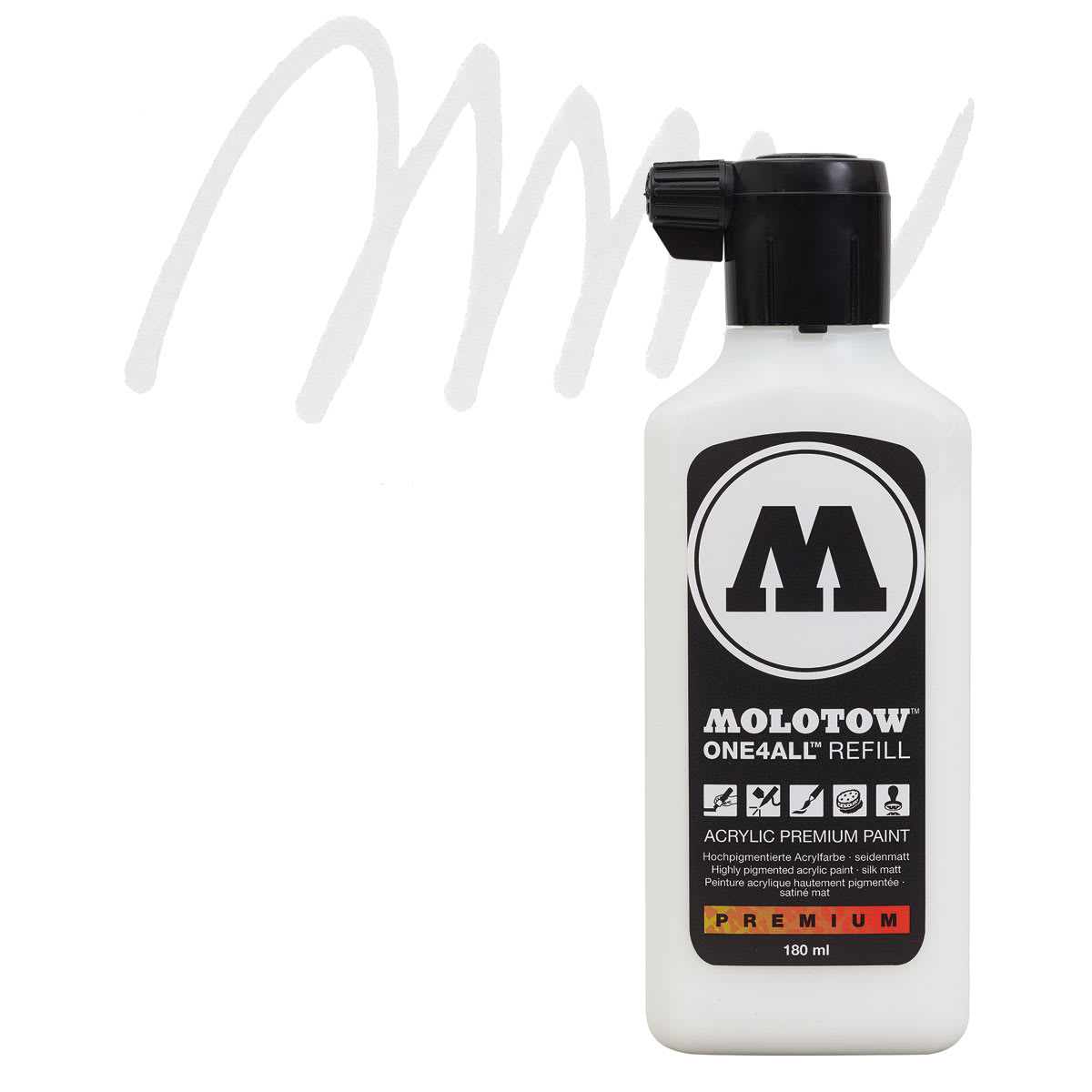 Molotow One4All Acrylic Marker Refill - 180 ml, Signal White