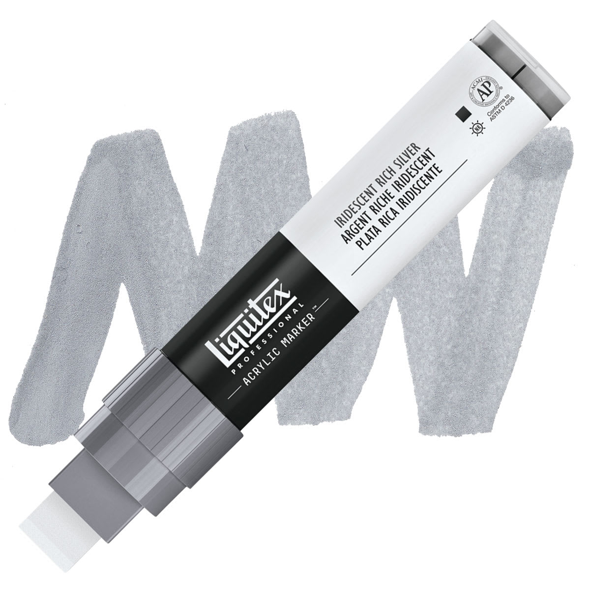 Liquitex Paint Marker - Iridescdent Rich Silver, 15mm Tip