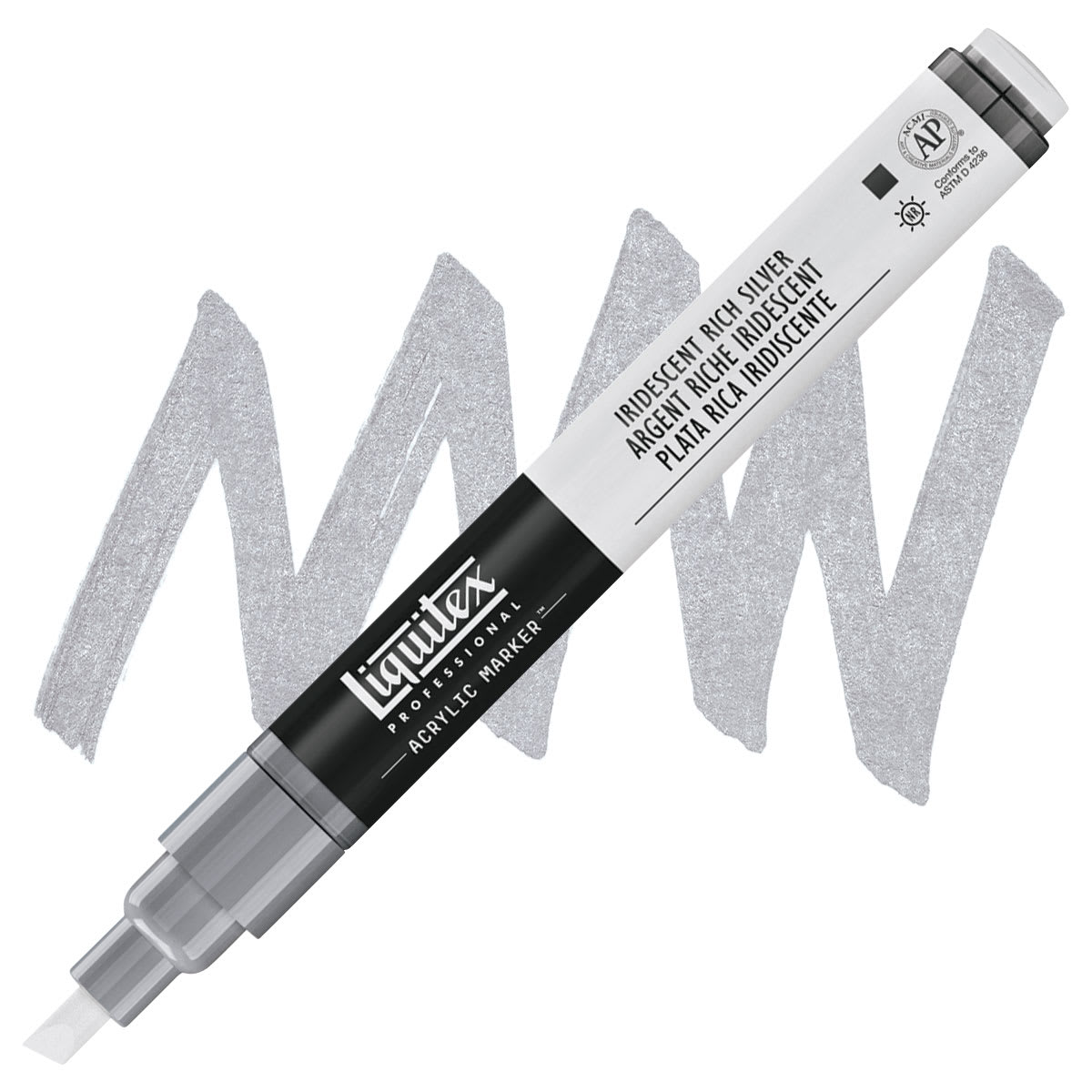 Liquitex Paint Marker - Iridescent Rich Silver, 2mm Tip