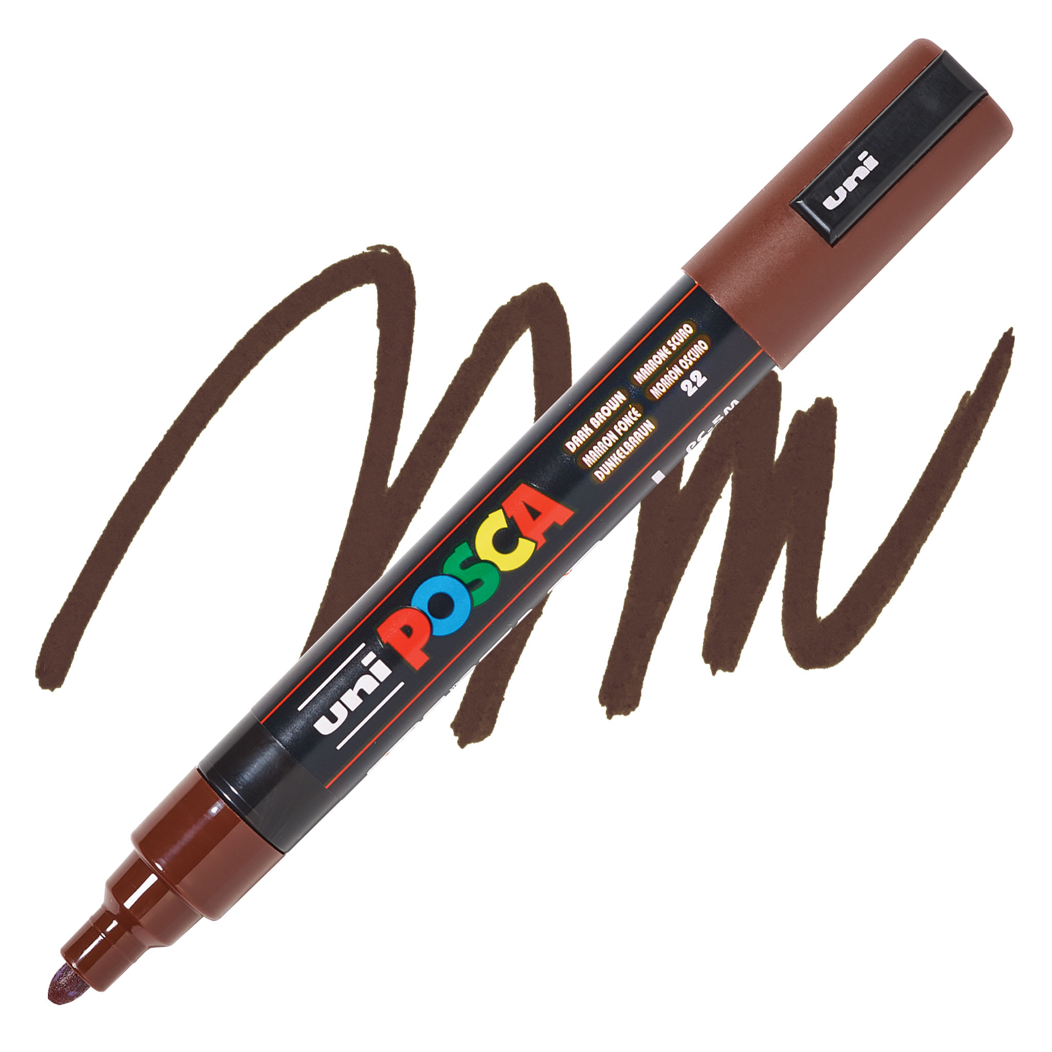 Posca Paint Marker - Dark Brown, Bullet Tip, 2.5 mm