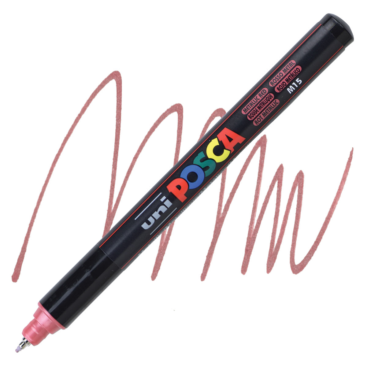 Uni Posca Extra Fine Tip Paint Marker 0.7mm - Metallic Red
