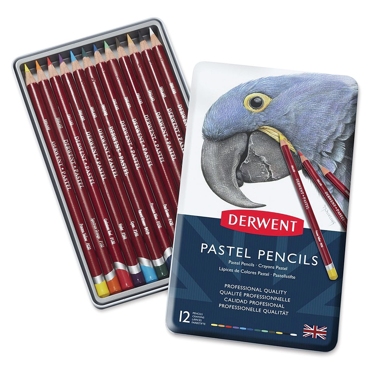 Derwent Pastel Pencils - Set of 12, Assorted Colors