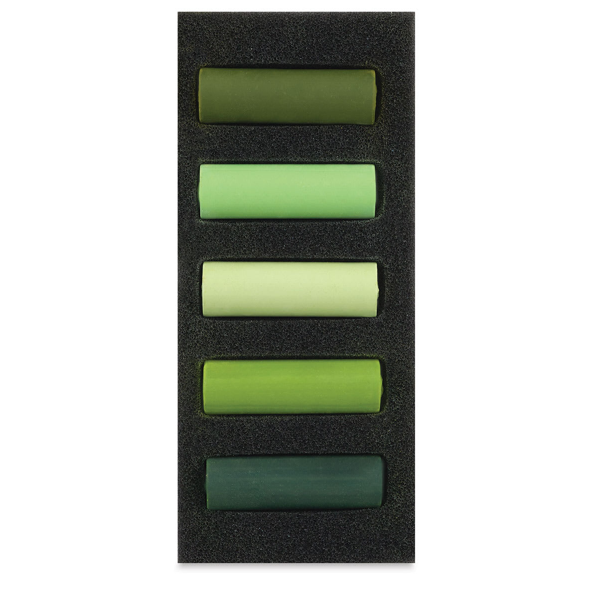 Rembrandt Soft Pastel Set - Lush Greens, Set of 5 Half Sticks