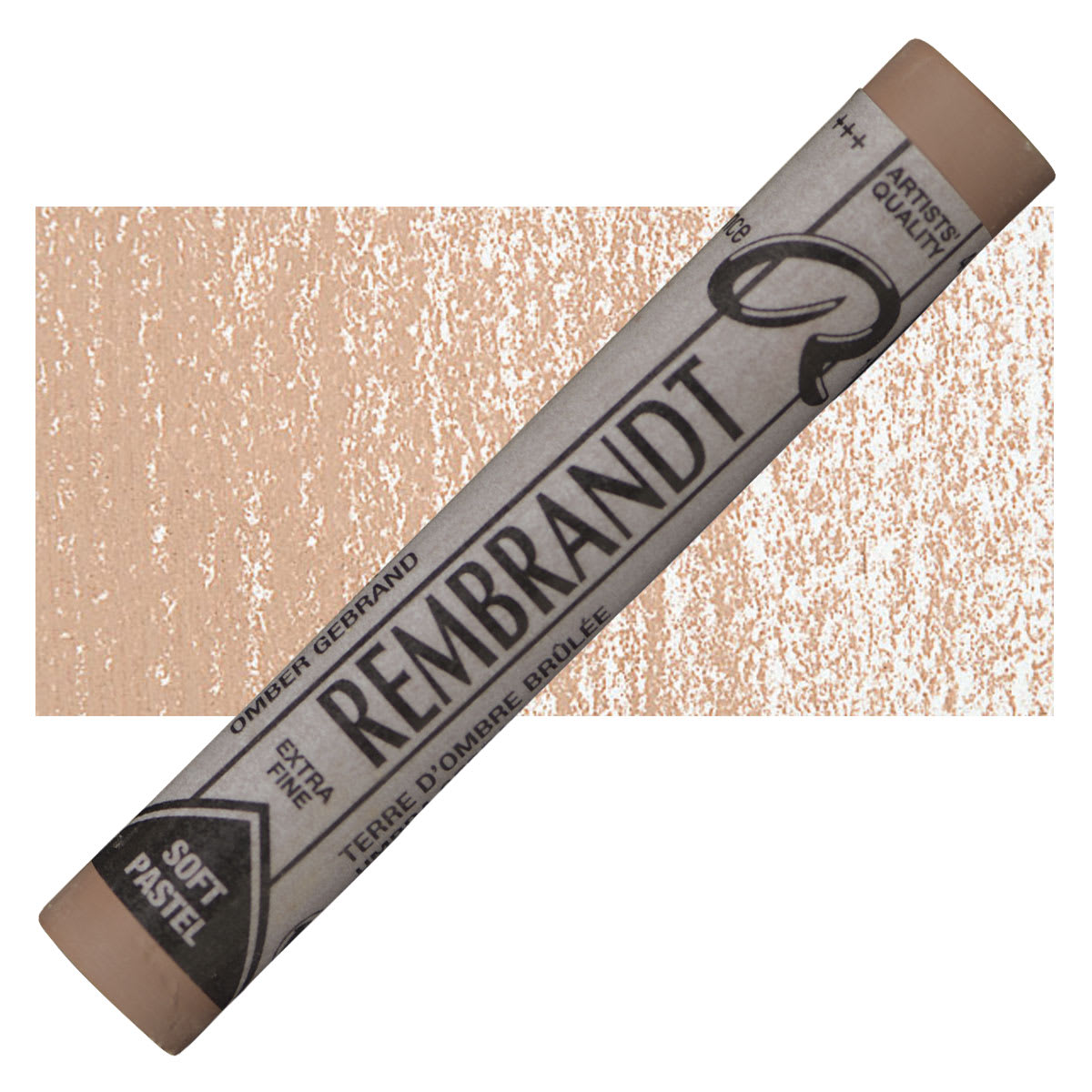 Rembrandt Soft Pastel - Burnt Umber 409.8, Full Stick
