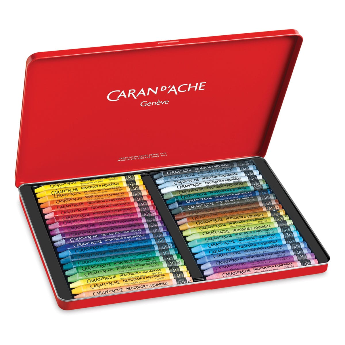 Caran d'Ache Neocolor II Aquarelle Artists' Pastels - Set of 40, Assorted Colors