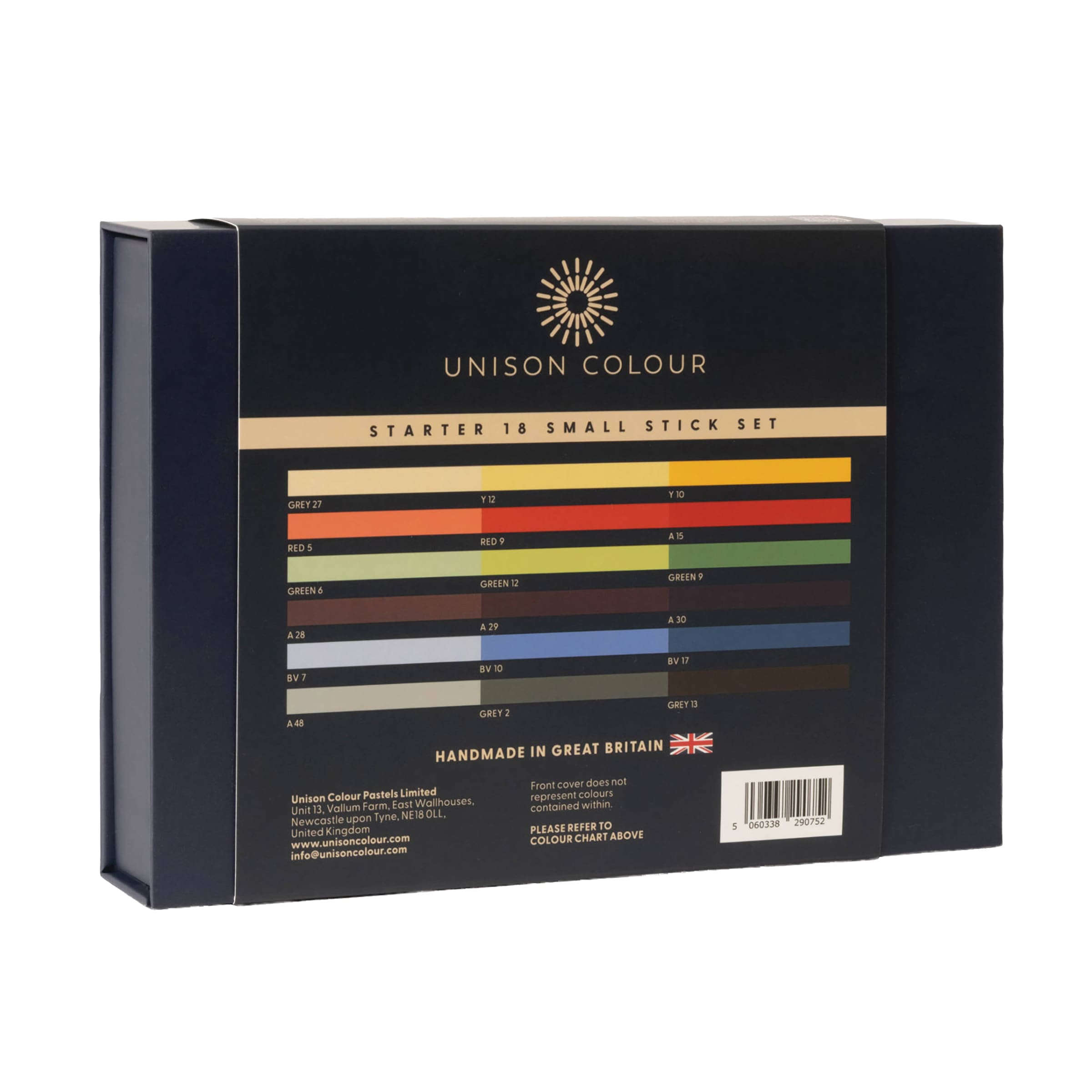 Unison Handmade Pastel Set - Starter Colors, Set of 18, Full Stick