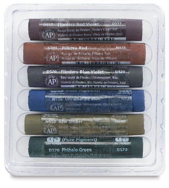 Art Spectrum Pastel 6ix Pack Set - Darkest Darks, Set of 6