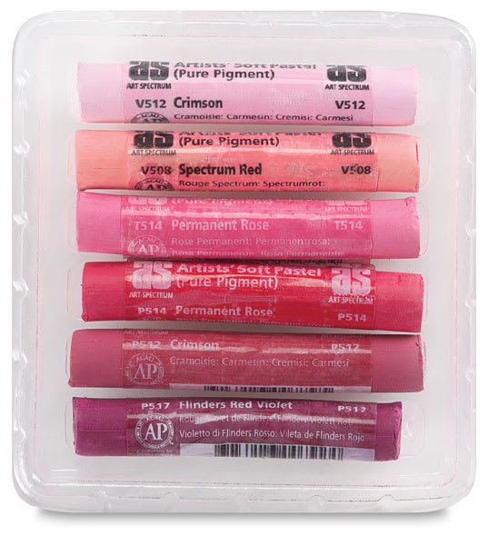 Art Spectrum Pastel 6ix Pack Set - Red Wine & Rose, Set of 6