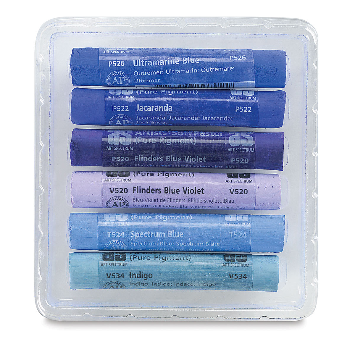 Art Spectrum Pastel 6ix Pack Set - Blues & Violets, Set of 6