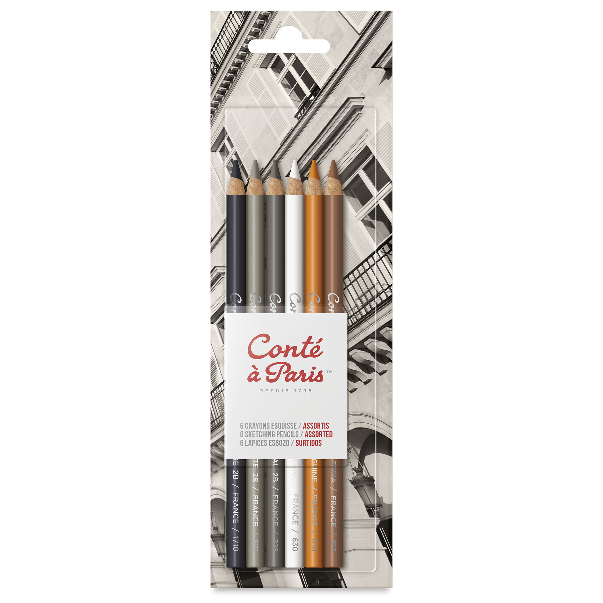 Conté™ 6 Color Sketching Pencil Set By Conte A Paris in Classic