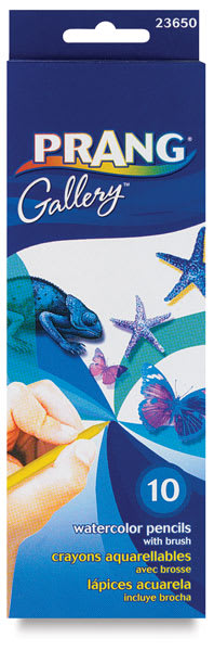 Prang Watercolor Pencils - With Brush, Set of 10