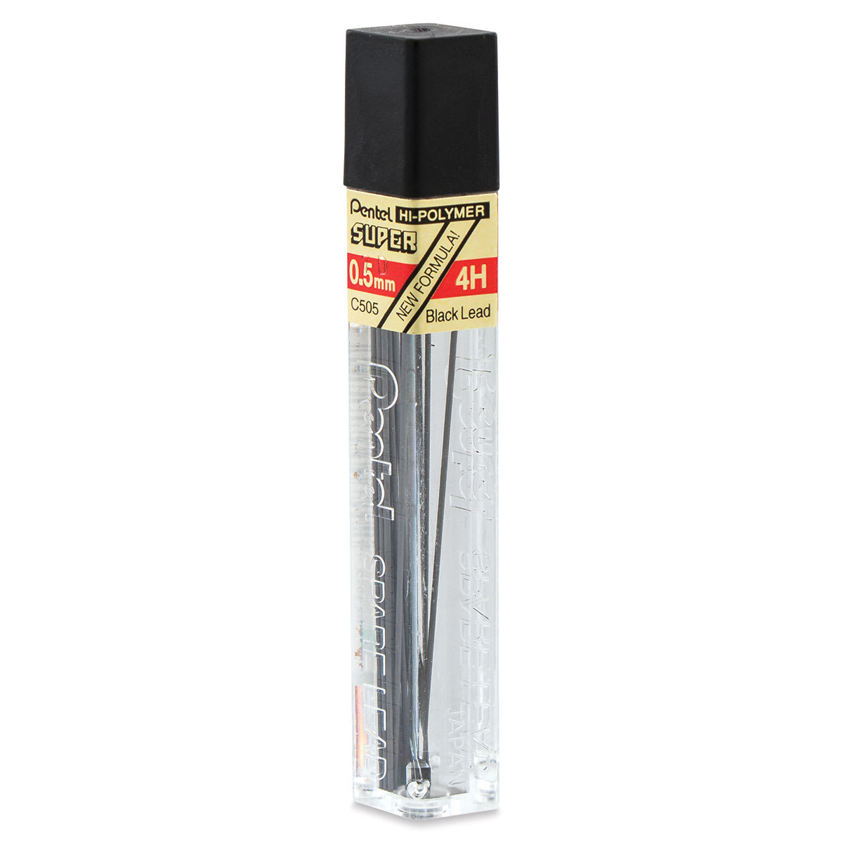Pentel Hi-Polymer Lead Refills - 0.5 mm, Black, 4H
