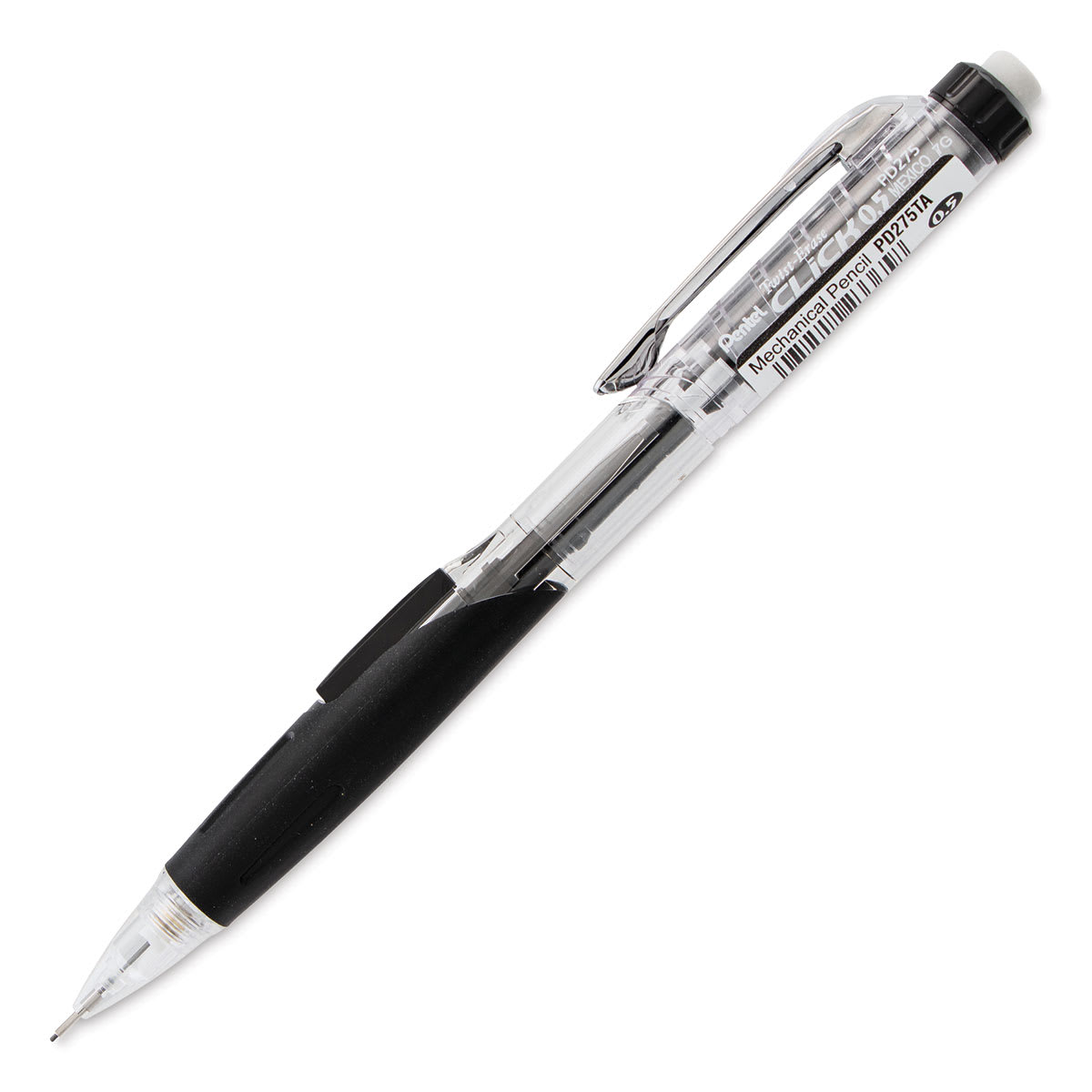 Pentel Twist-Erase Click Mechanical Pencil, 0.5mm, #2 Medium Lead (PD275TA), Black | Quill