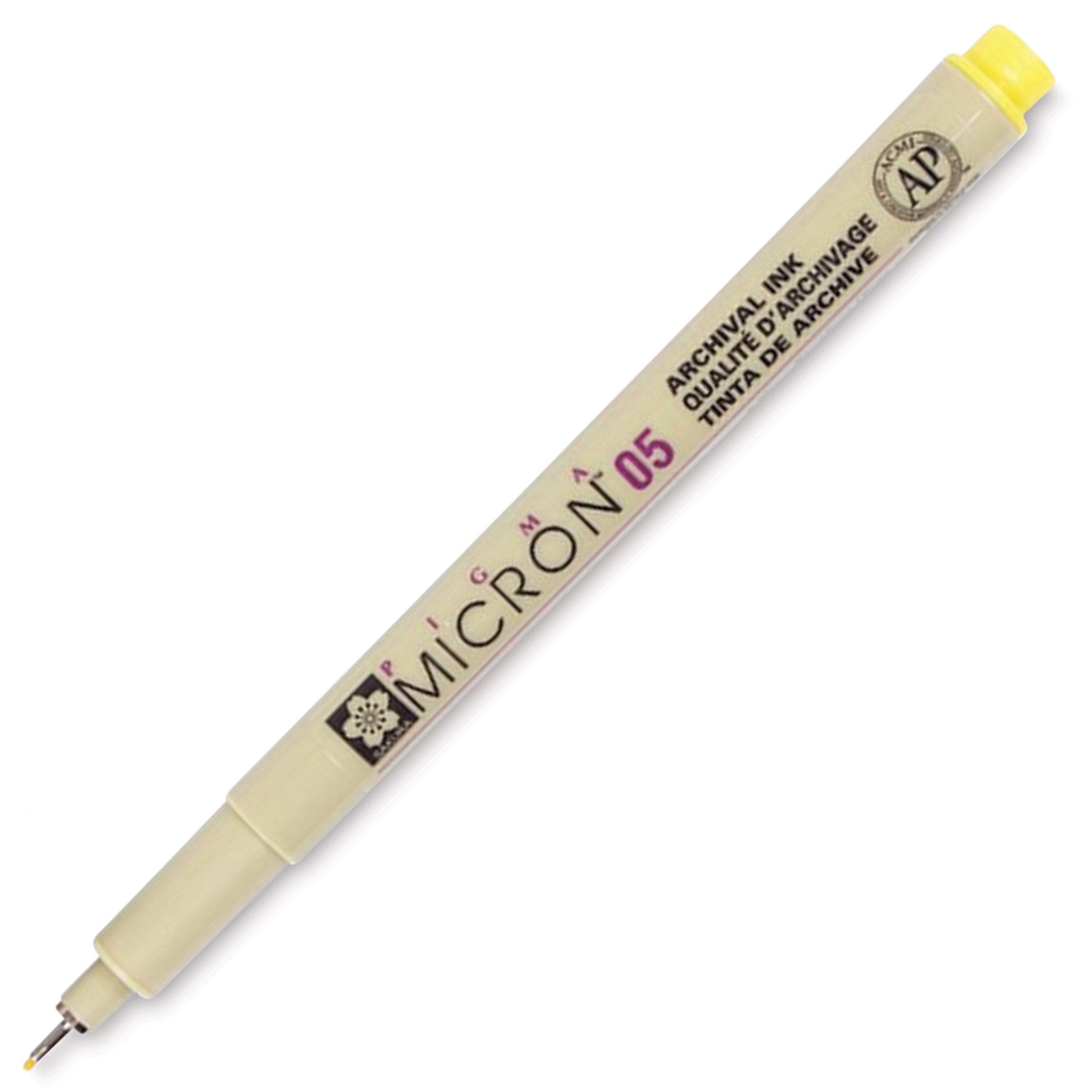 Pigma® Micron™ 05 Fine Line Pen By Sakura in Yellow | 0.45 mm