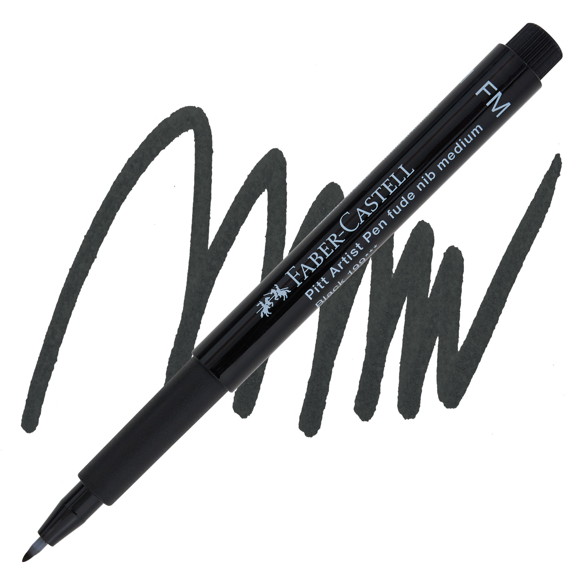 Faber-Castell Pitt Artist Pen - Black, Fude, Medium Brush Tip