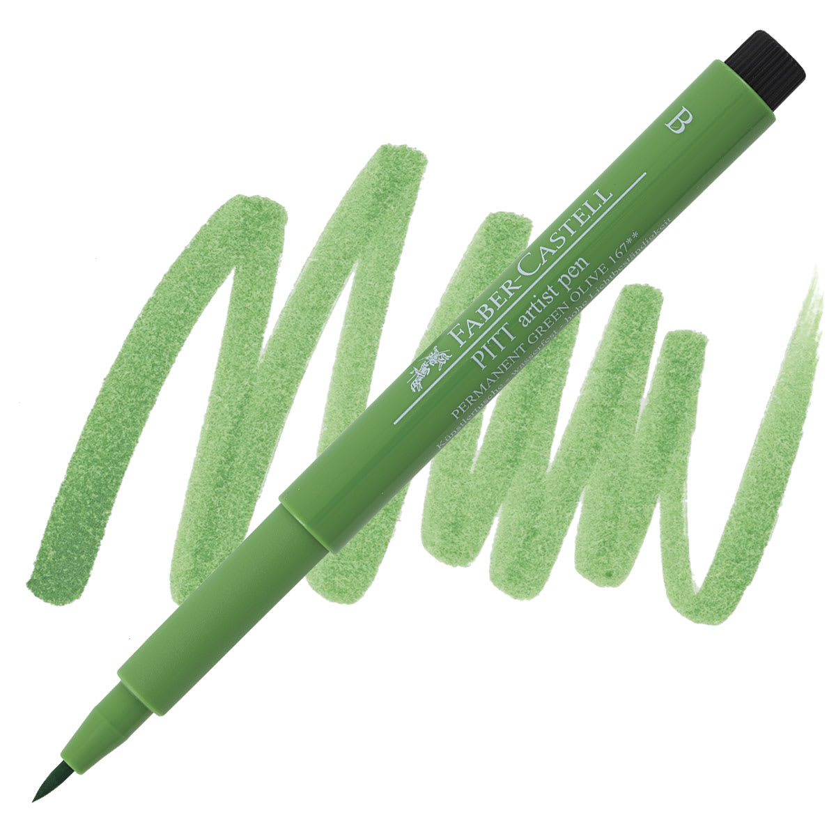Faber-Castell Pitt Artist Pen - Permanent Green Olive, Brush Nib