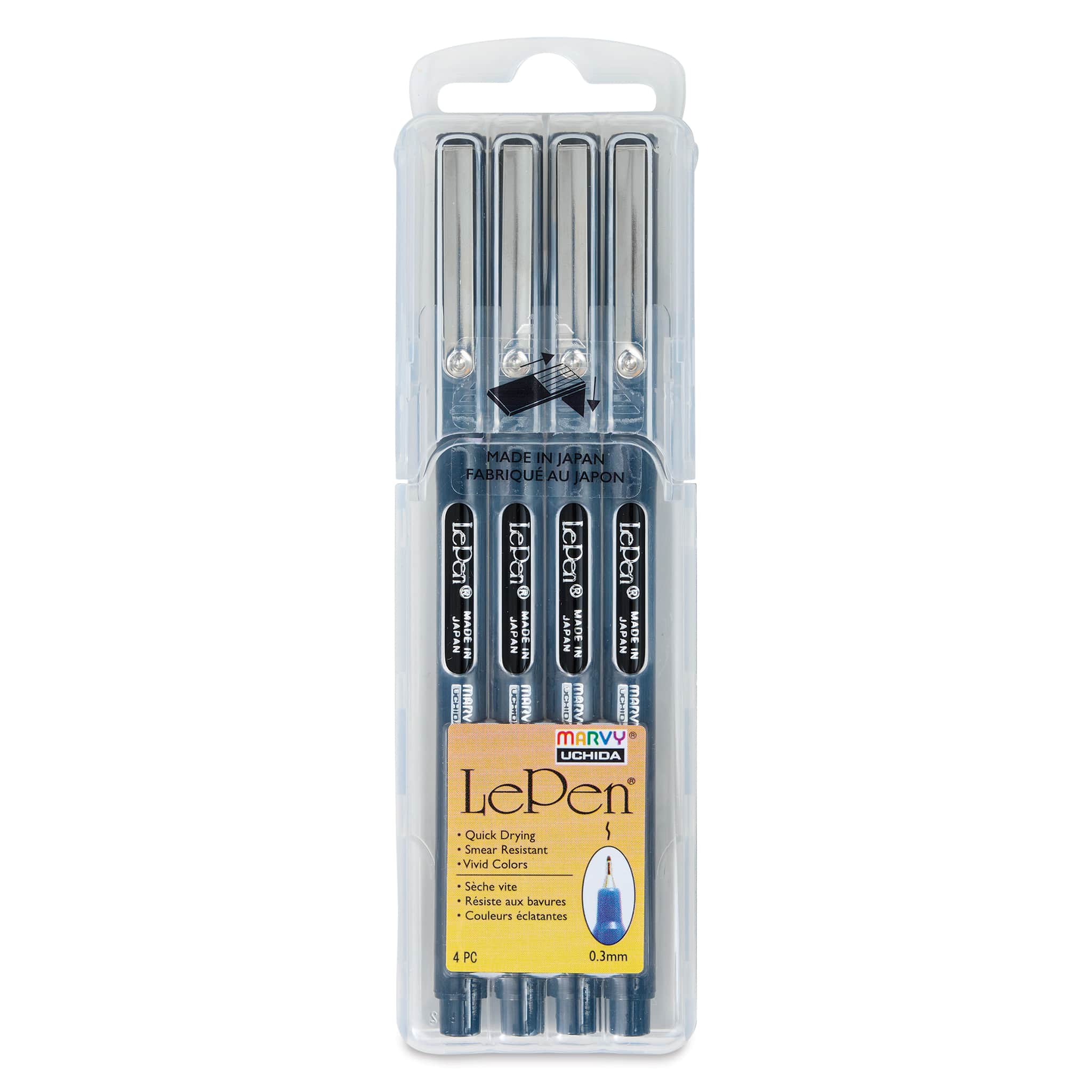Marvy® Uchida LePen® Extra Fine Black Pens, 4ct. By Marvy Uchida | 0.3 mm
